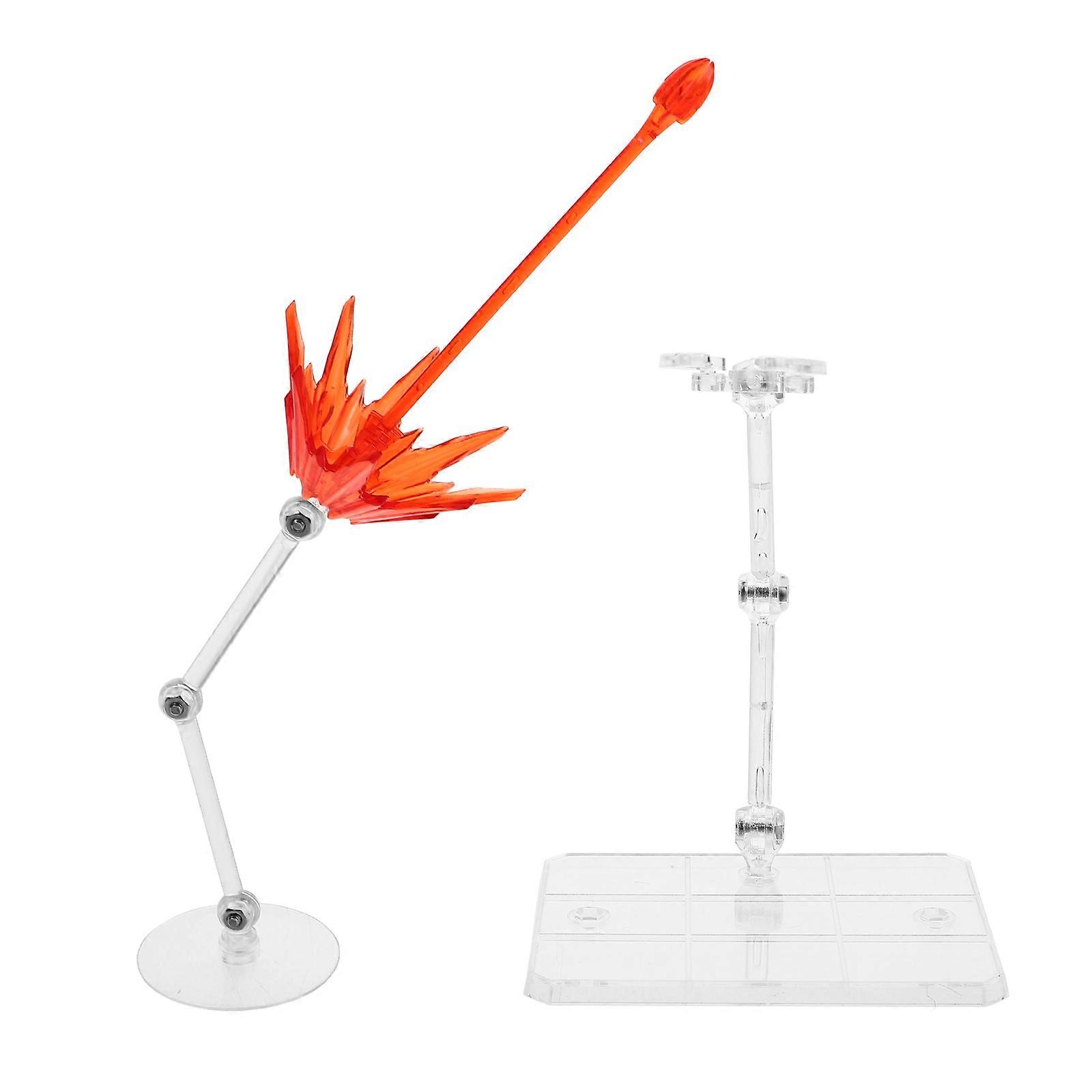 Energy Display Stand for Action Figures with Special Effects 2Pcs Clear Plastic Holder