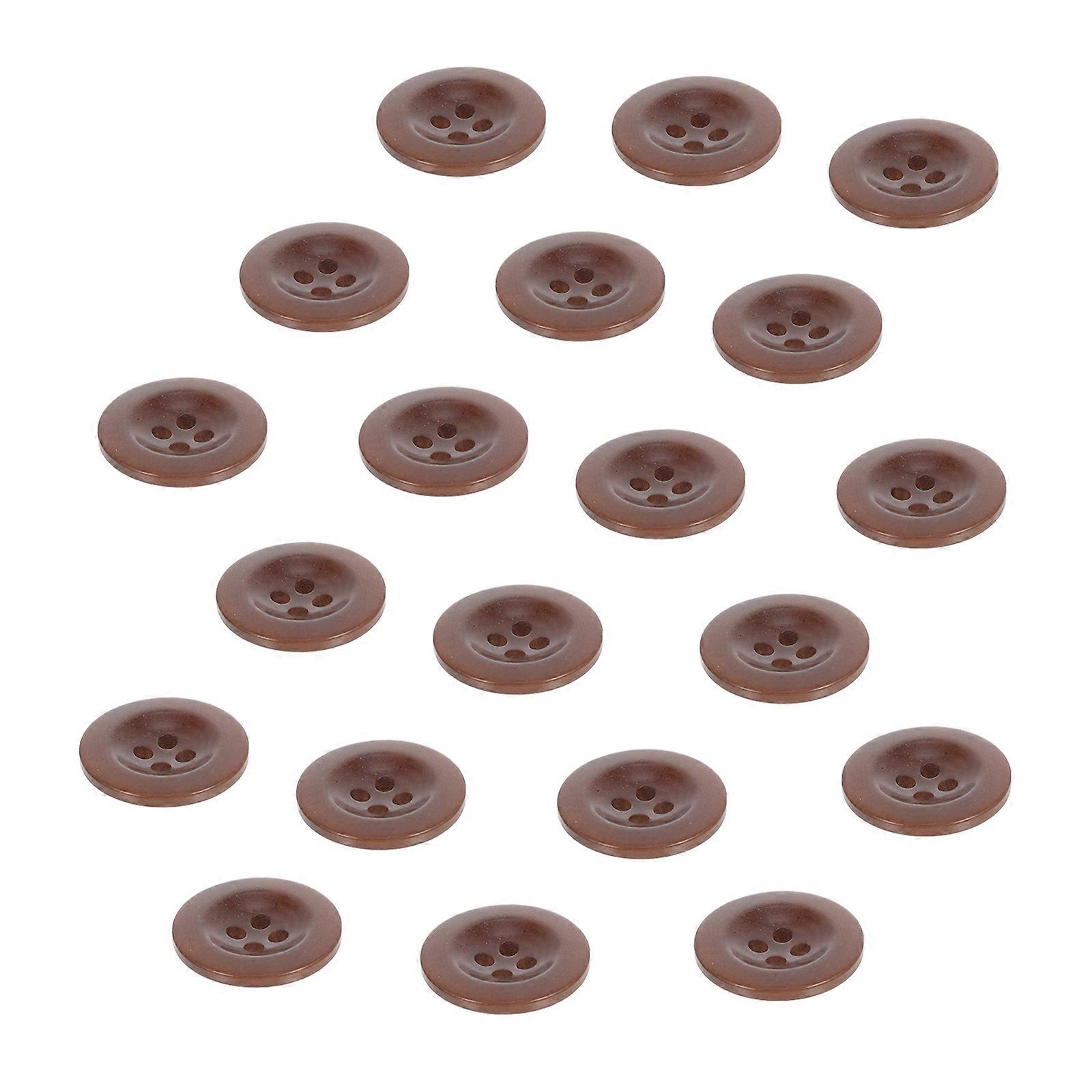 Durable Wood Coat Buttons 20Set For Sewing On Clothing Suitable For Art And Craft Projects In Coffee