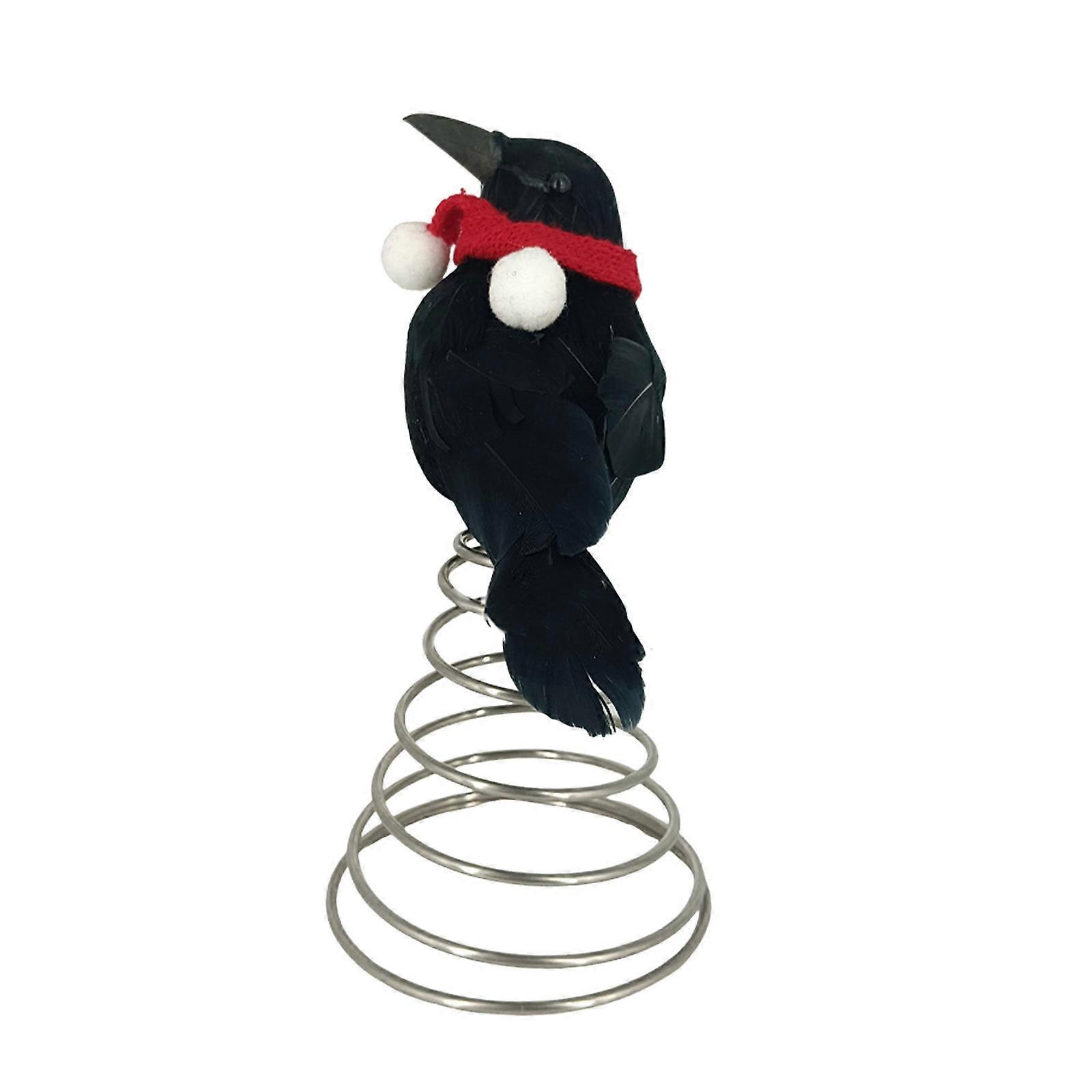 Crow Figurine Artificial Stocking Stuffer Christmas Tree Ornament for Party