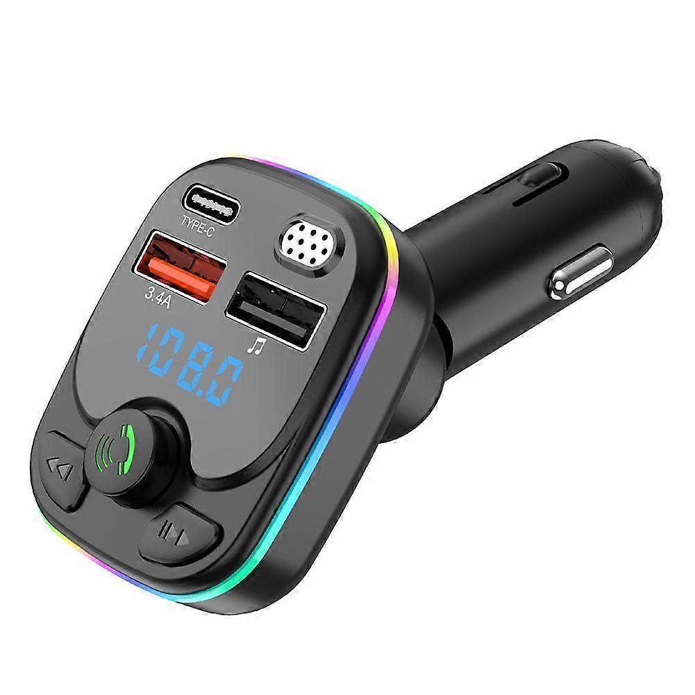 Car MP3 Player with Fast Charging Dual USB Ports Bluetooth and CVC Noise Cancellation for Clear Calls