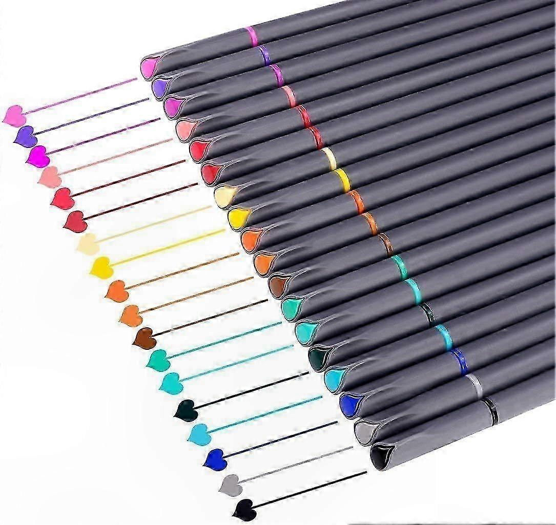 Fine Point Markers for Journaling, 18 Color Pens for Writing, Note Taking, Drawing, and Calendar Planning, Porous Fineliner Tips