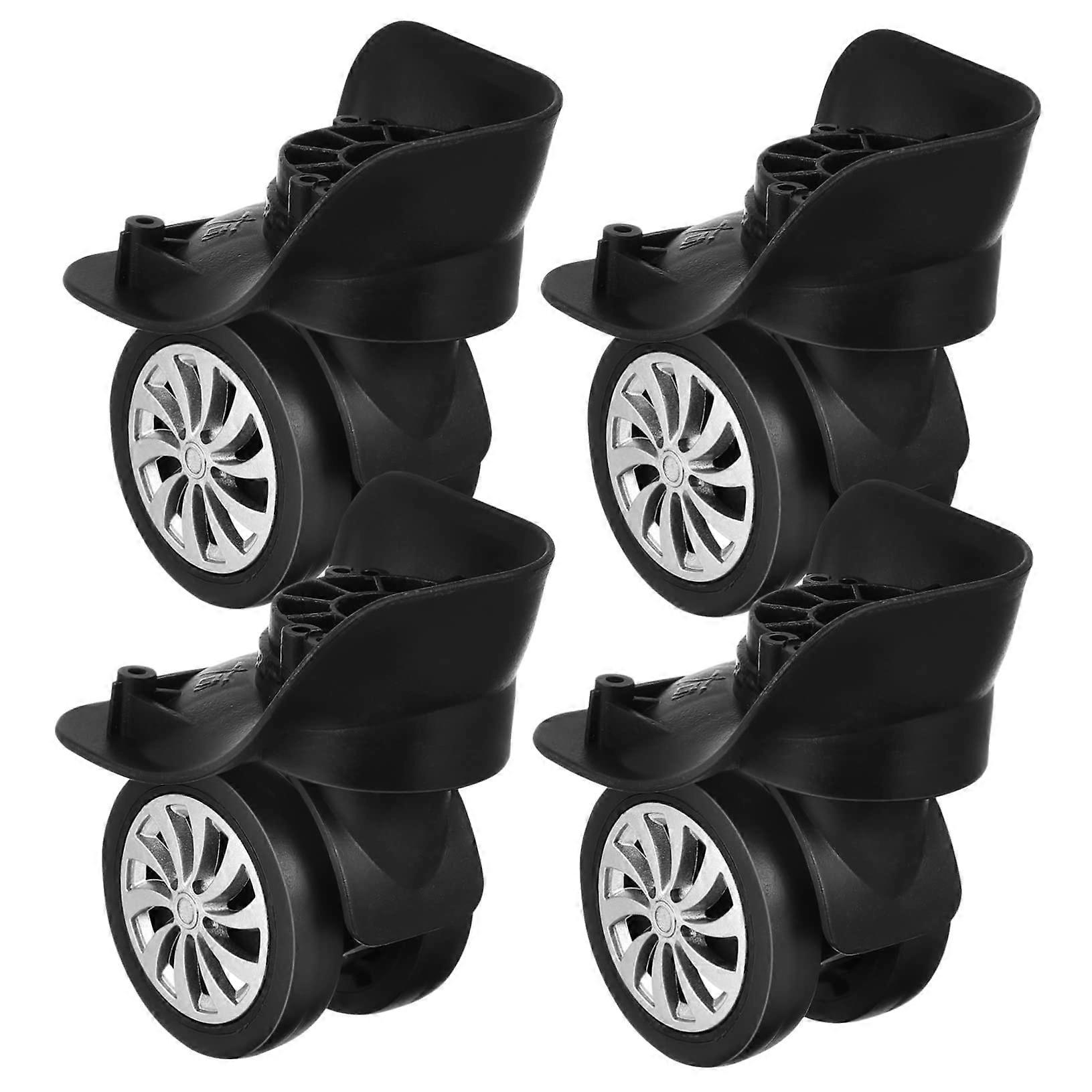4 Pack Luggage Replacement Wheels 360° Swivel Quiet Durable for Hard Shell and Soft Suitcase
