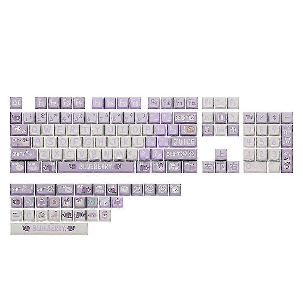 XDA Profile Keycaps 133Keys Blueberries Theme Thick PBT For Gaming Mechanical Keyboard DIY Replacement KeyCaps