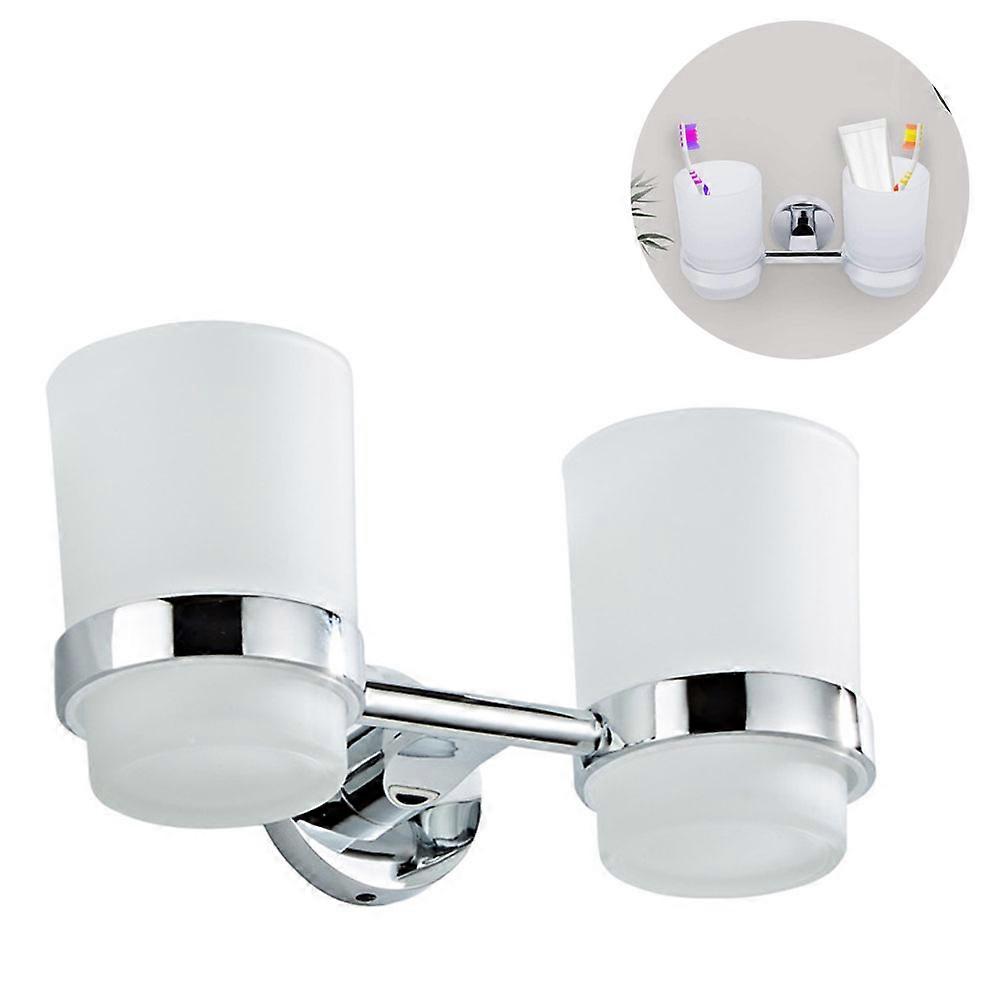 Wall-mounted cup holder - Modern double toothbrush holder