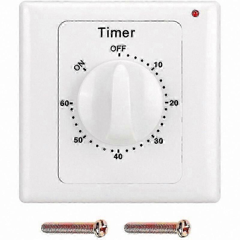 220V AC Pump Timer Switch with Mechanical Countdown and Electronic Control - 60 Minute Socket Time Switch for High Performance Applications