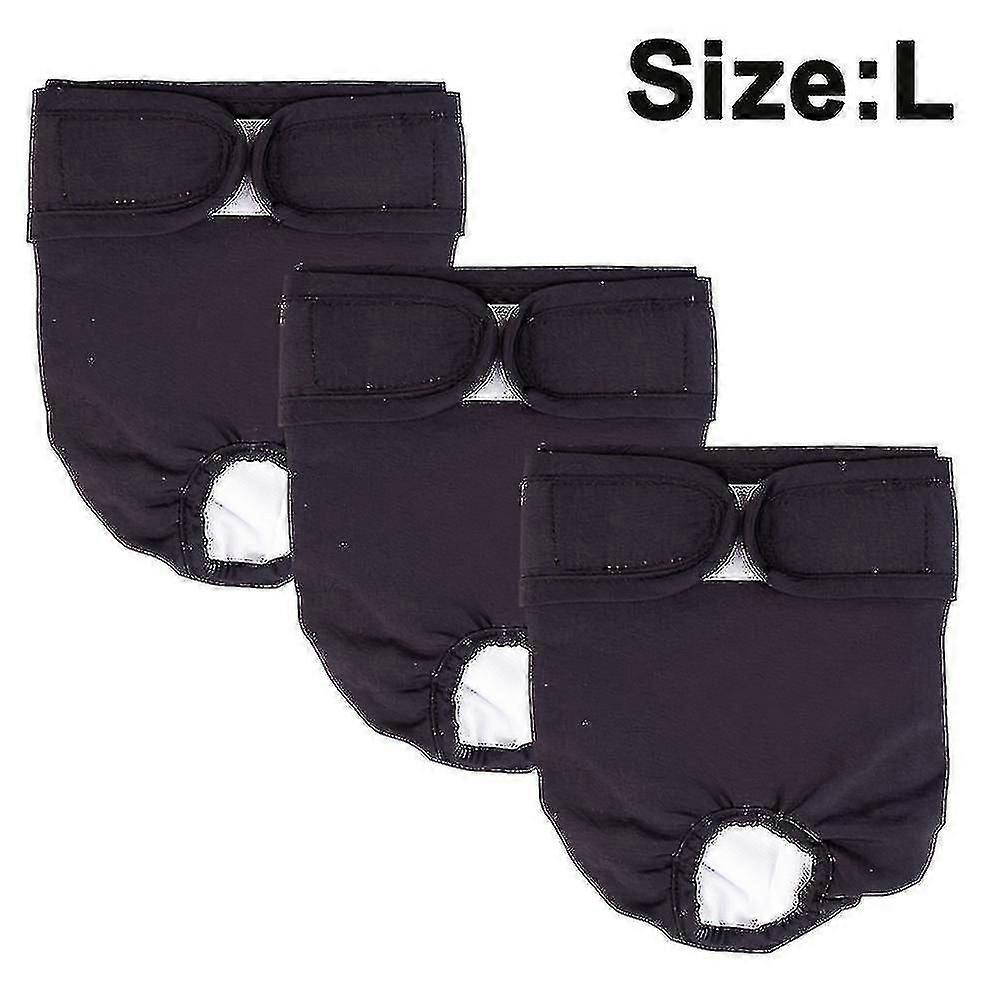Reusable Washable Dog Diapers, Pack of 3, Highly Absorbent Sanitary Pants for Pets