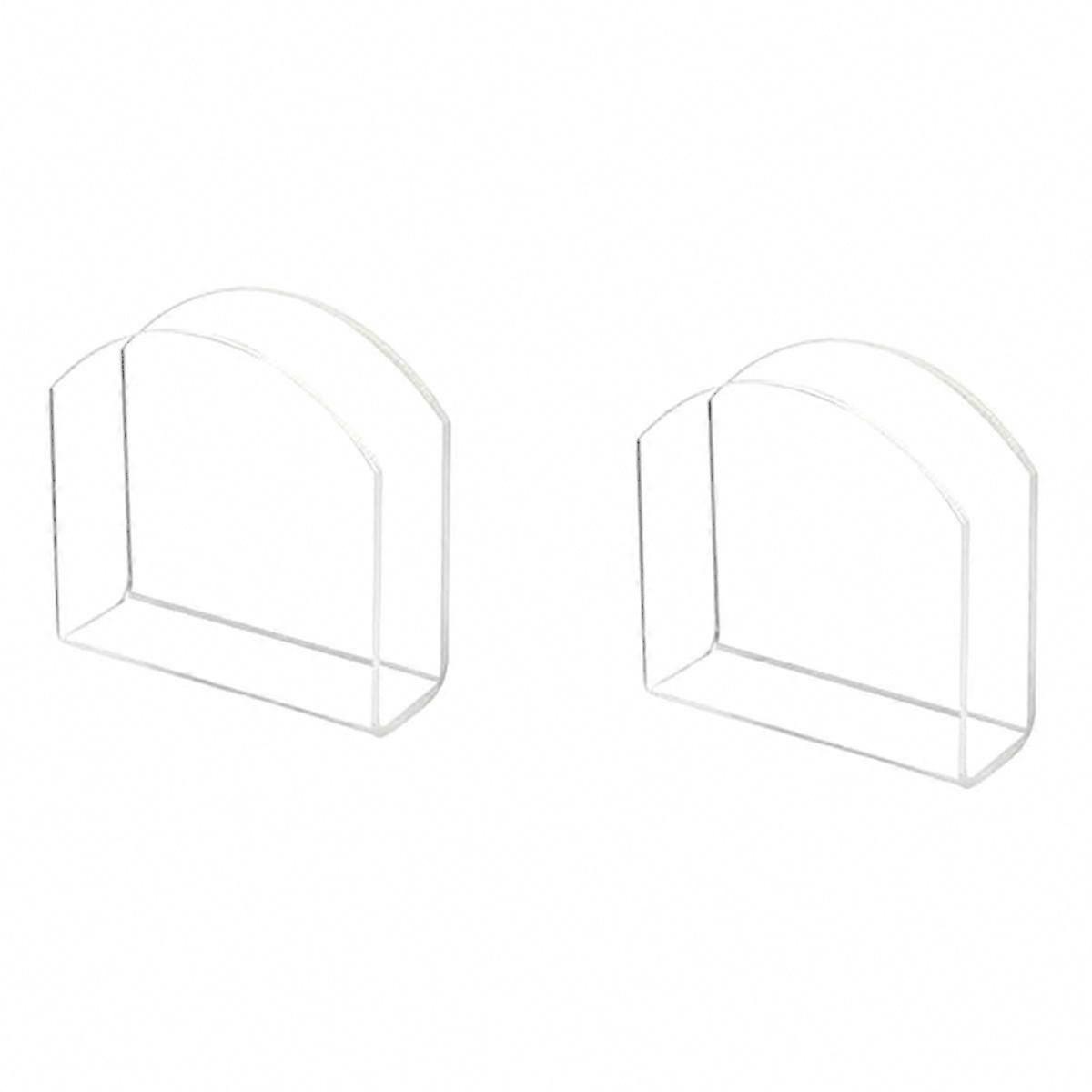 2 Pcs Clear Acrylic Napkin Holder for Table, Paper Napkin Dispenser Stand, Tabletop Organizer