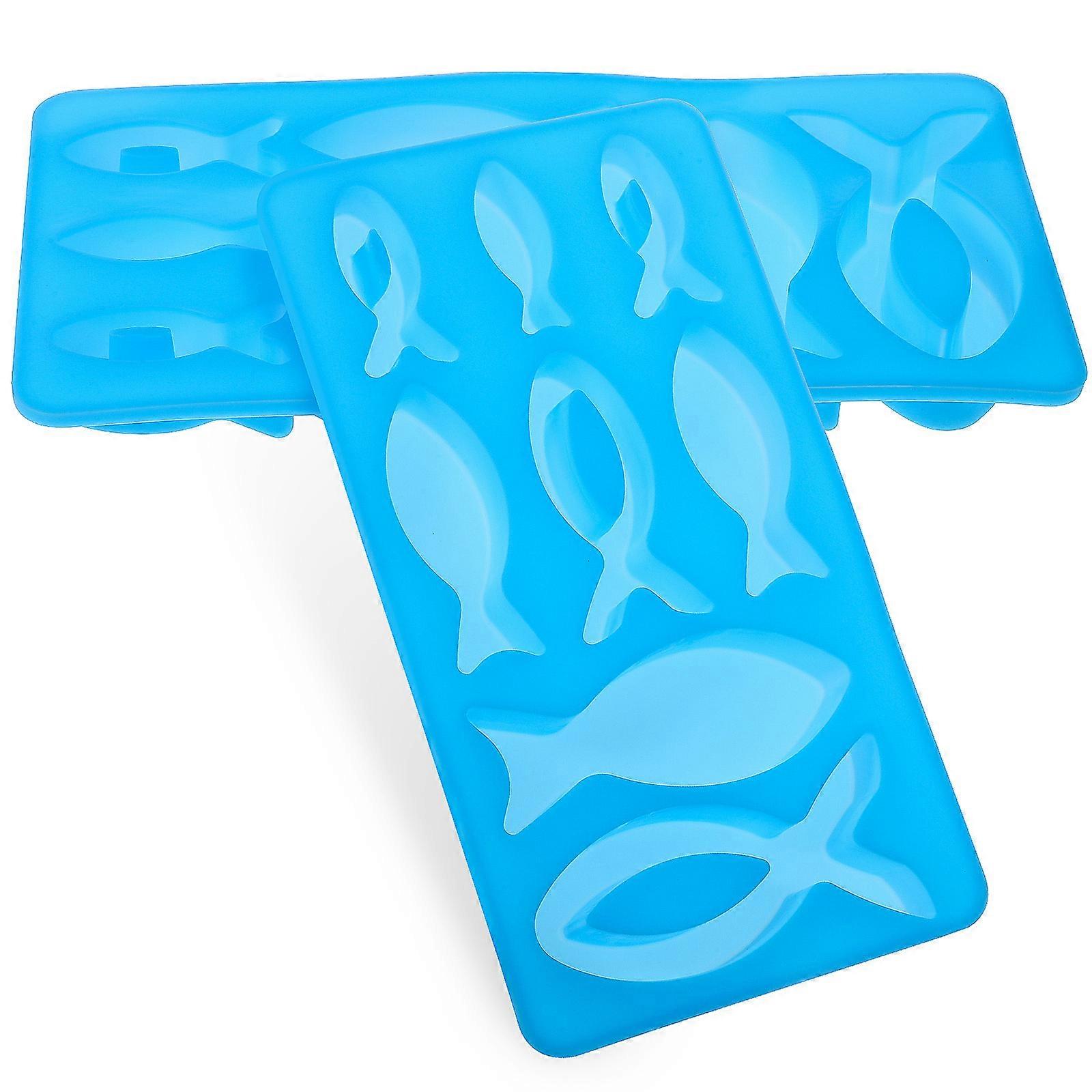 Fish Shaped Silicone Molds, 2pcs, Food Grade Chocolate Cake Ice Cream Soap Making Non Stick Baking Tool Easy To Use