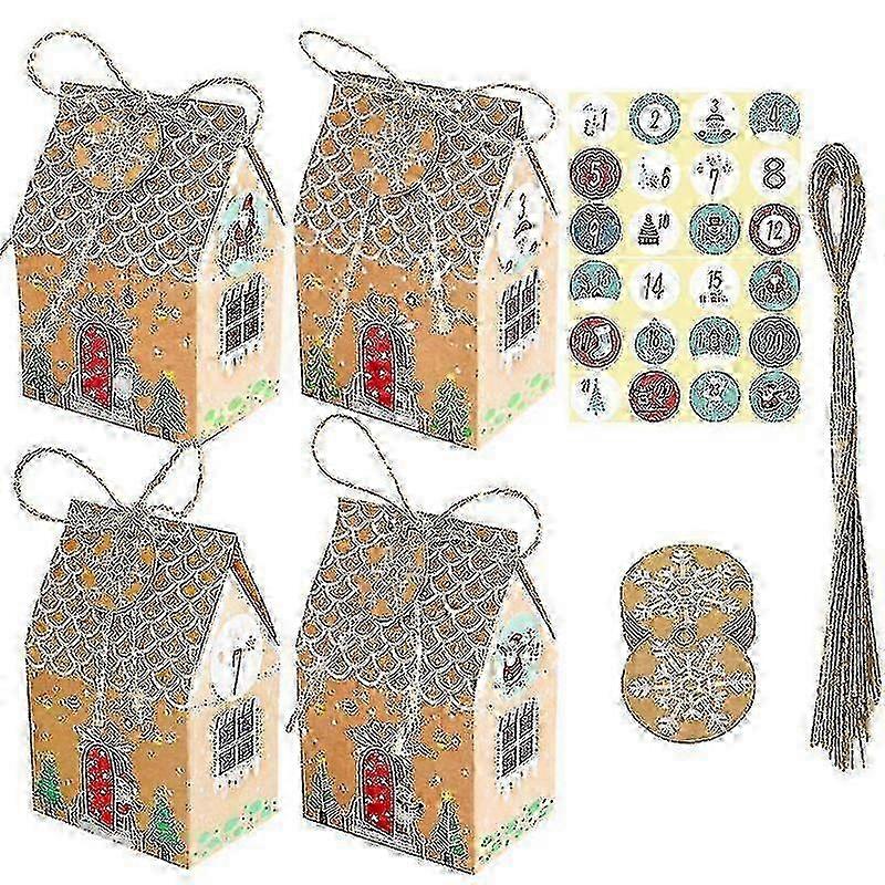 Κουτί δώρου 24 τεμαχίων μελόψωμο με χριστουγεννιάτικο ημερολόγιο έλευσης για εορταστικές λιχουδιές