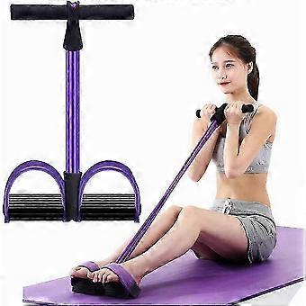 6-Tubes Tension Rope, Multifunction Elastic Yoga Pedal Puller Resistance Band, Natural Latex Tension Rope Fitness Equipment, for Abdomen, Waist, Arm