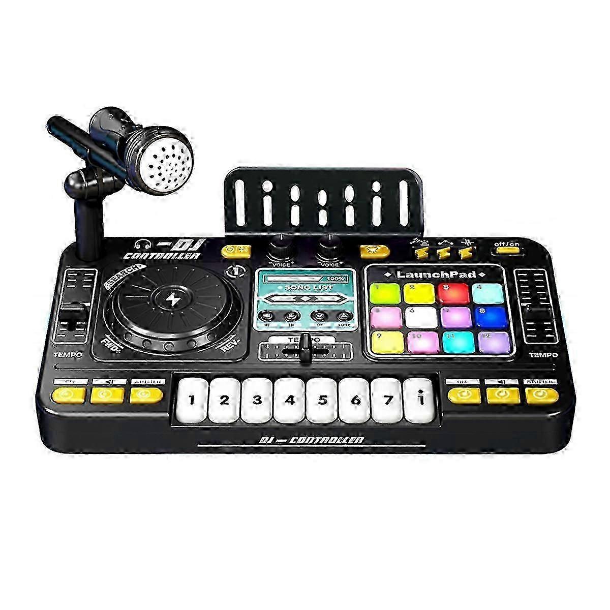 Children Simulation Multifunctional DJ Mixer Controller Electronic Organ DJ Player Music Entertainment Toy