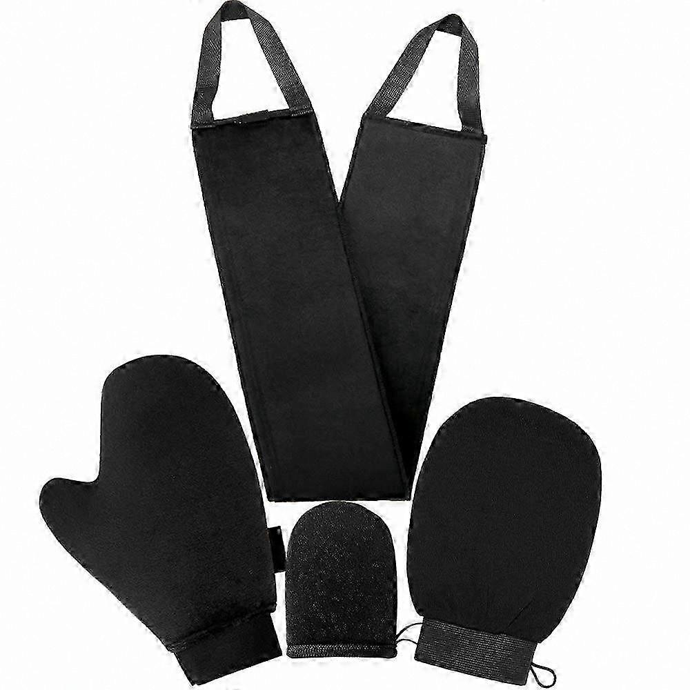 Self Tanning Applicator Kit with Exfoliating Glove, Mitt, and Back Lotion Applicators for Even Application