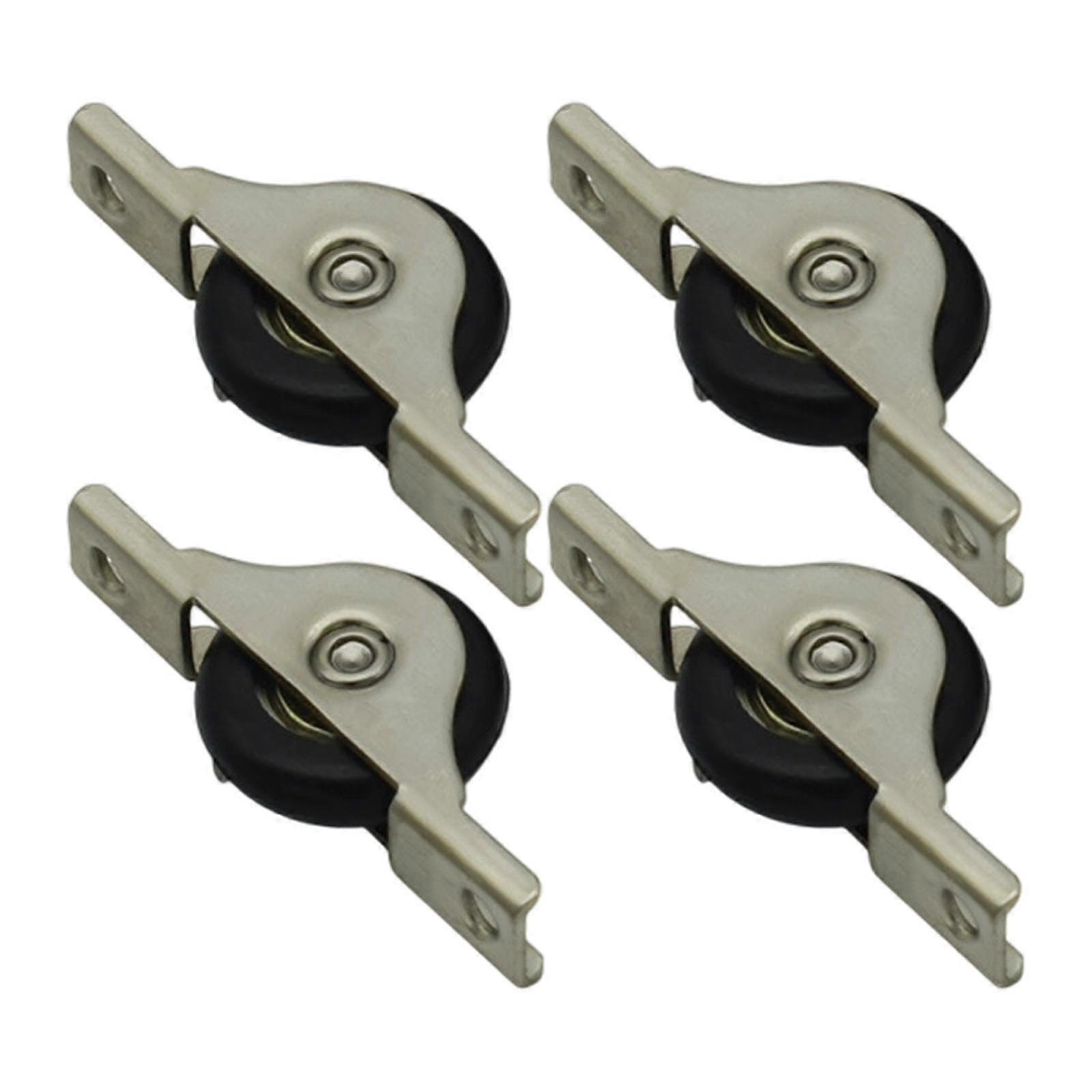 4-Pack Push Pull Window Nylon Pulley Replacement Hardware for Wear-Resistant Use
