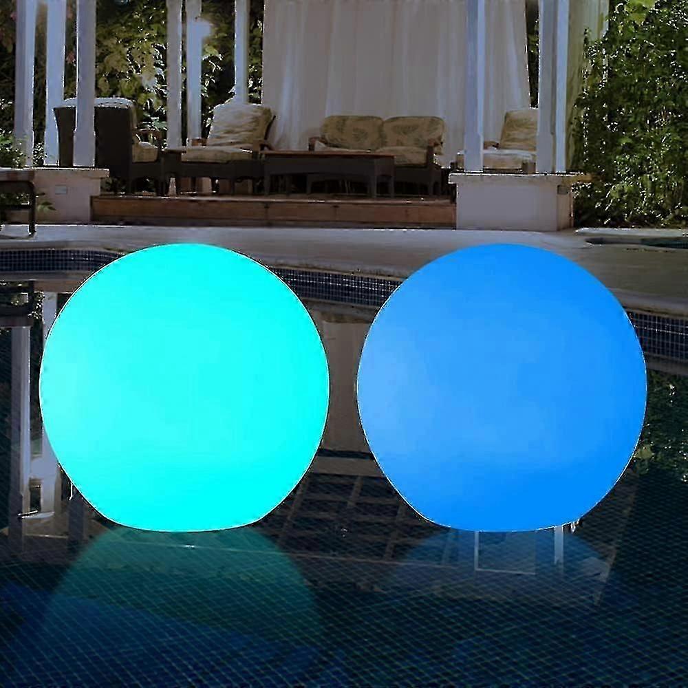 IP67 Waterproof Floating LED Pool Light, 2PC 40cm Sphere Lamp with Remote Control