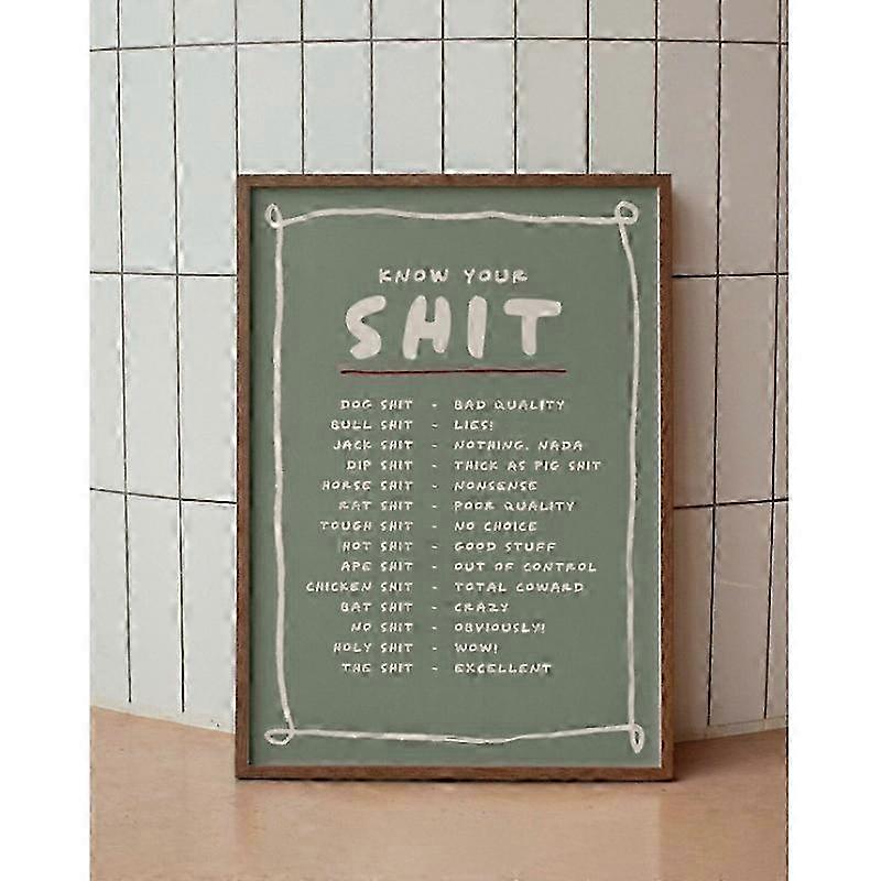 Learn About Your Shit Fashionable Poster Decorations Home Wall Deco...