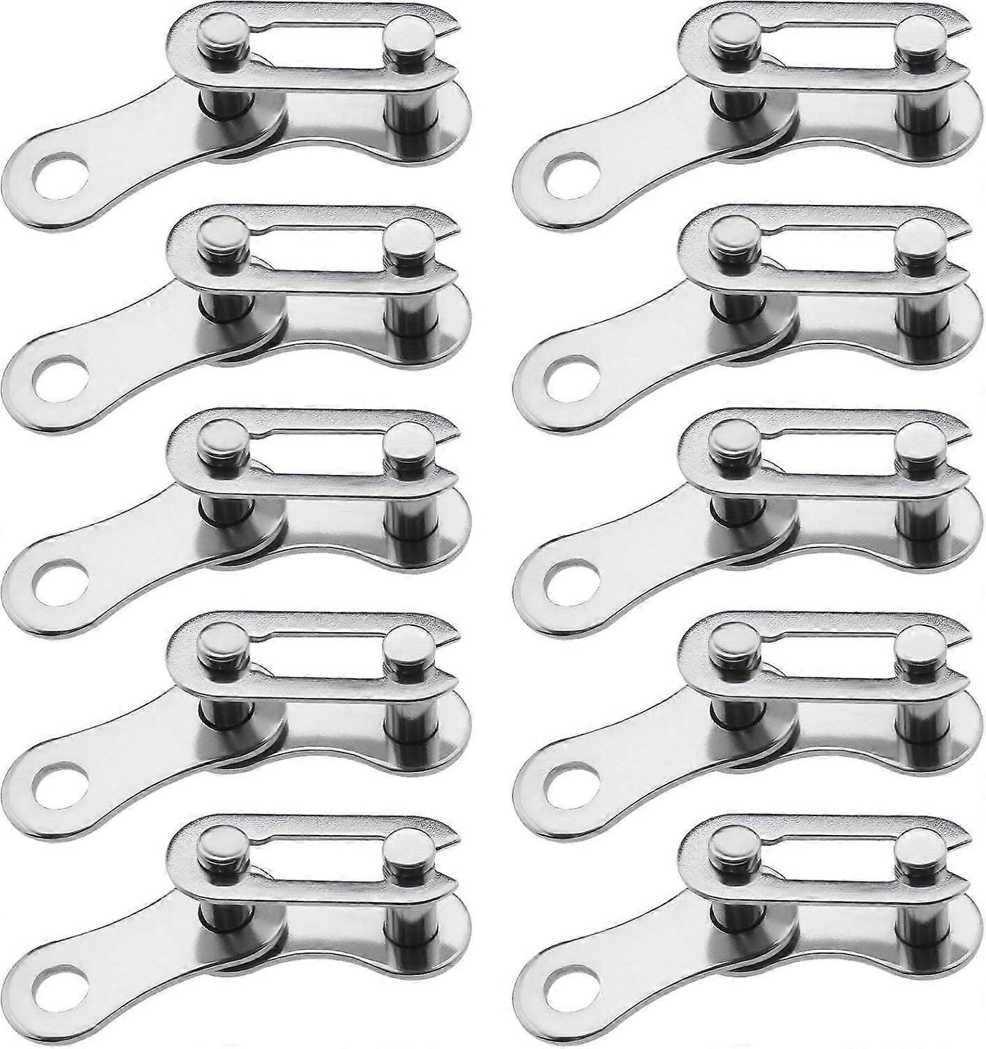10 Pairs Single Speed Removable Quick Split Chain Link Bicycle Chain Connector