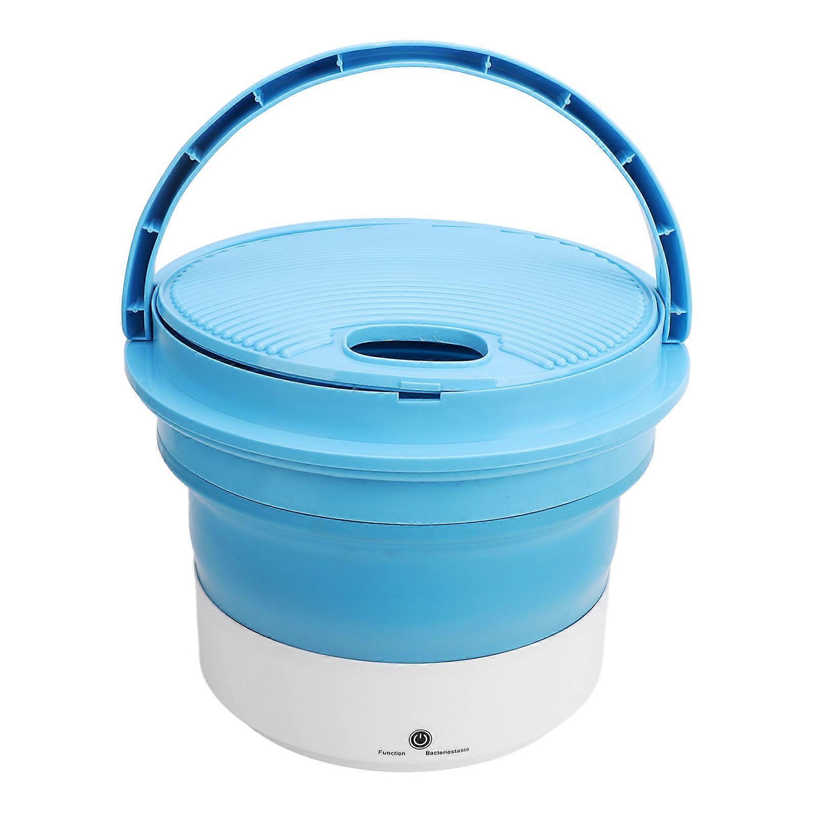 Foldable Portable Silicone Washing Machine Blue 24x26x32cm