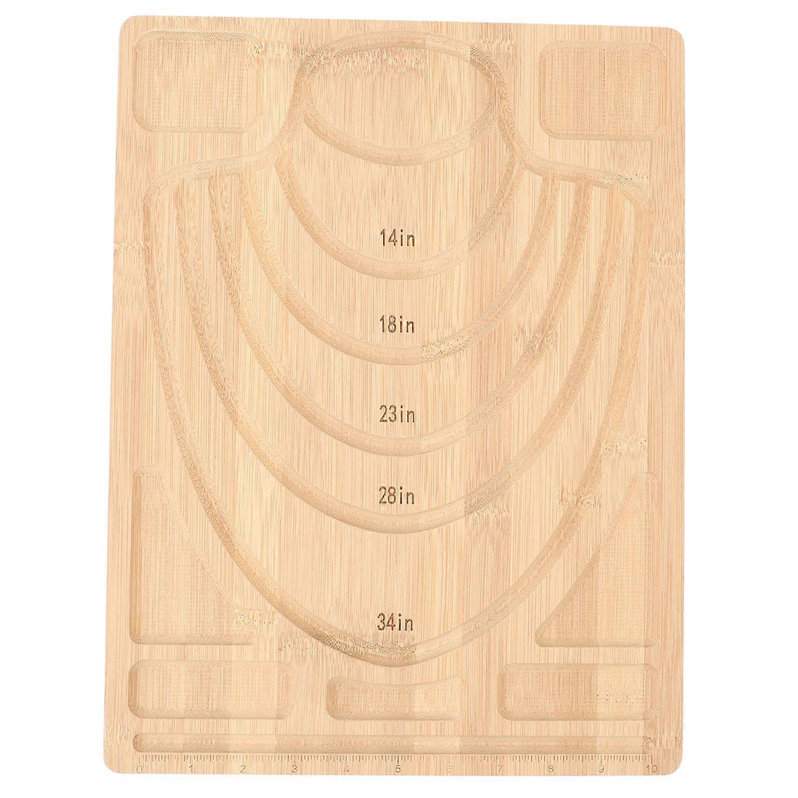 Bead Boards for Jewelry Making Multifunction DIY Bamboo Combo Beading Board for Necklace Bracelet Making Jewelry Display Tray