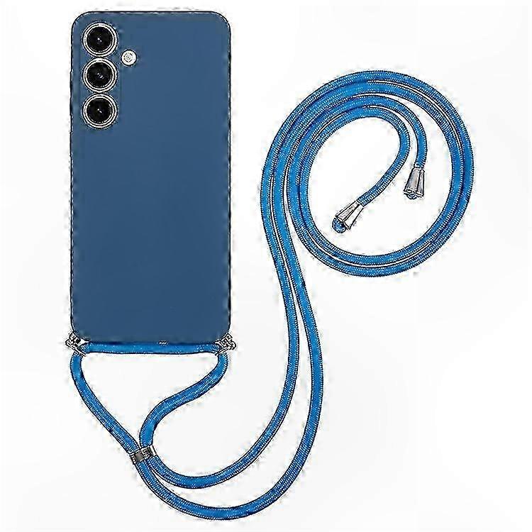 Crossbody Phone Case for Galaxy S25+ with Shockproof TPU and Fiber Lining Protection