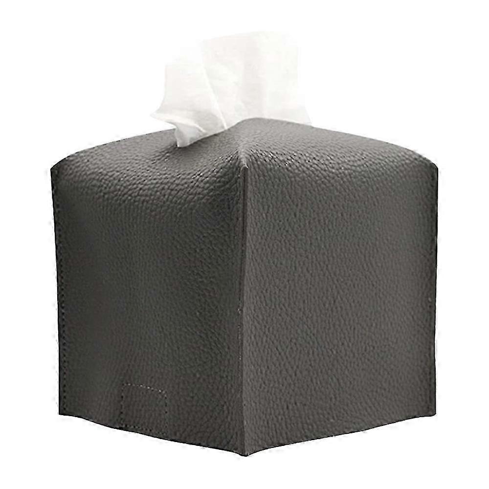 Firkantet Dekorativ PU Lær Vev Box Holder Vev Box Cover-stil1881-stil4