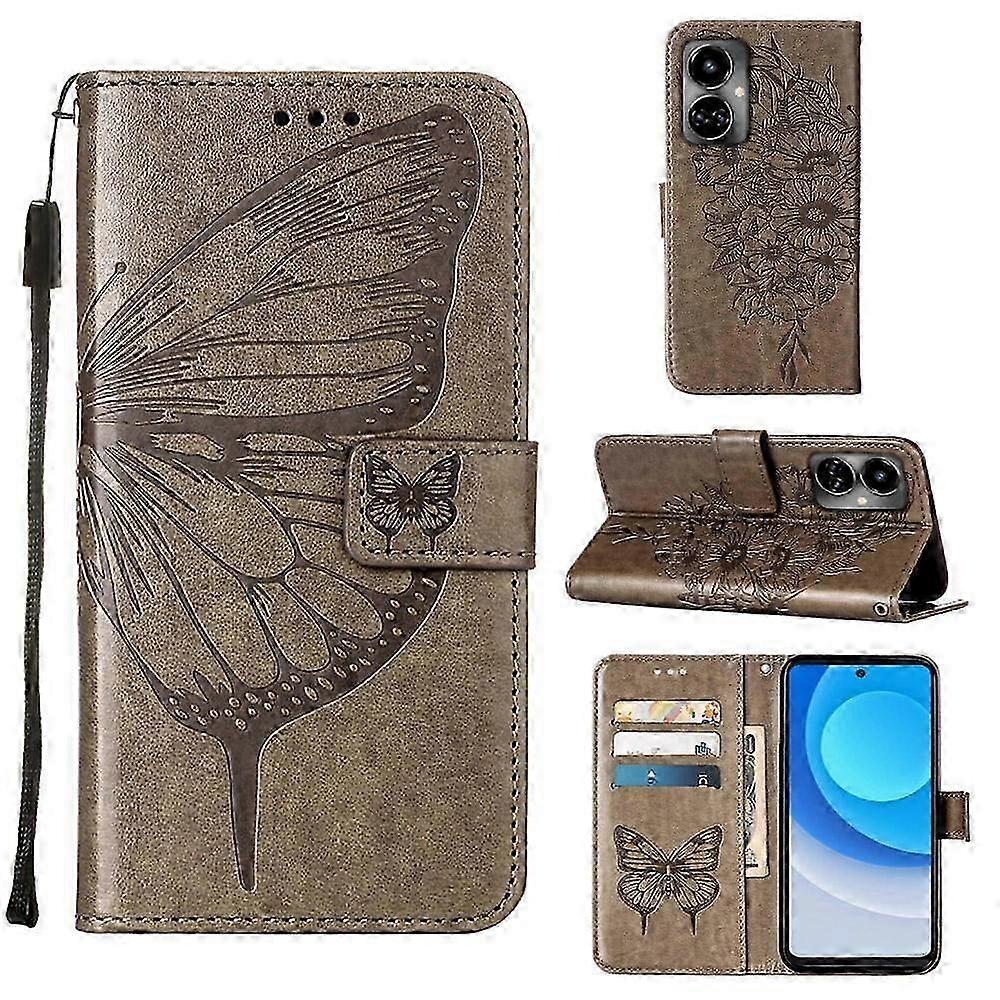 Case for Tecno Camon 19 Premium PU Leather File Cover with Embossin...