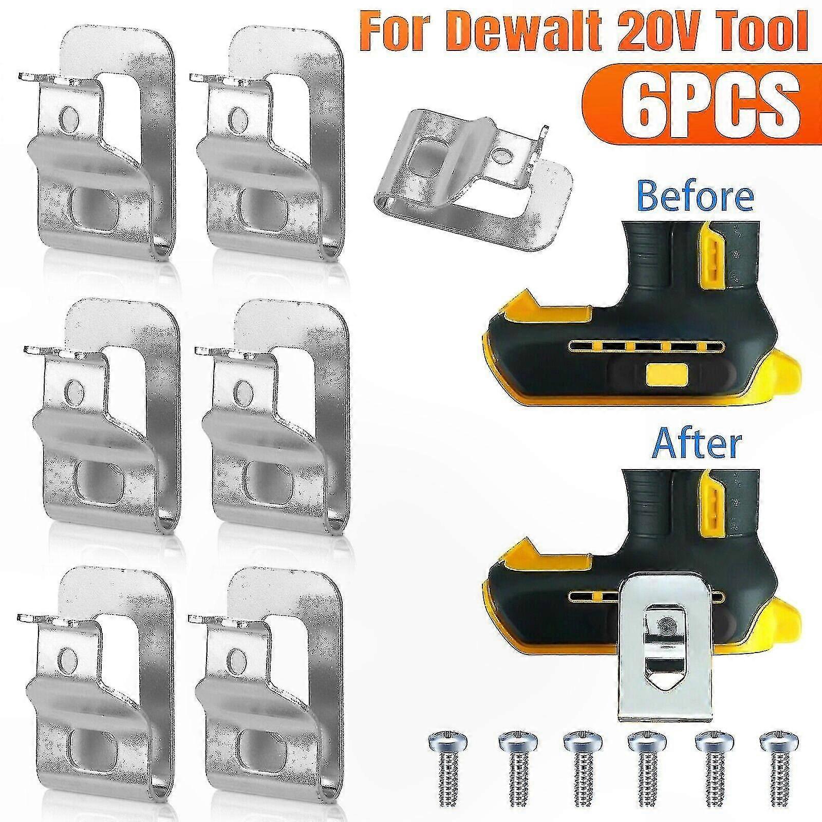 6-Pack Belt Clip Hooks for 20V Power Tools, Compatible with Multiple Models
