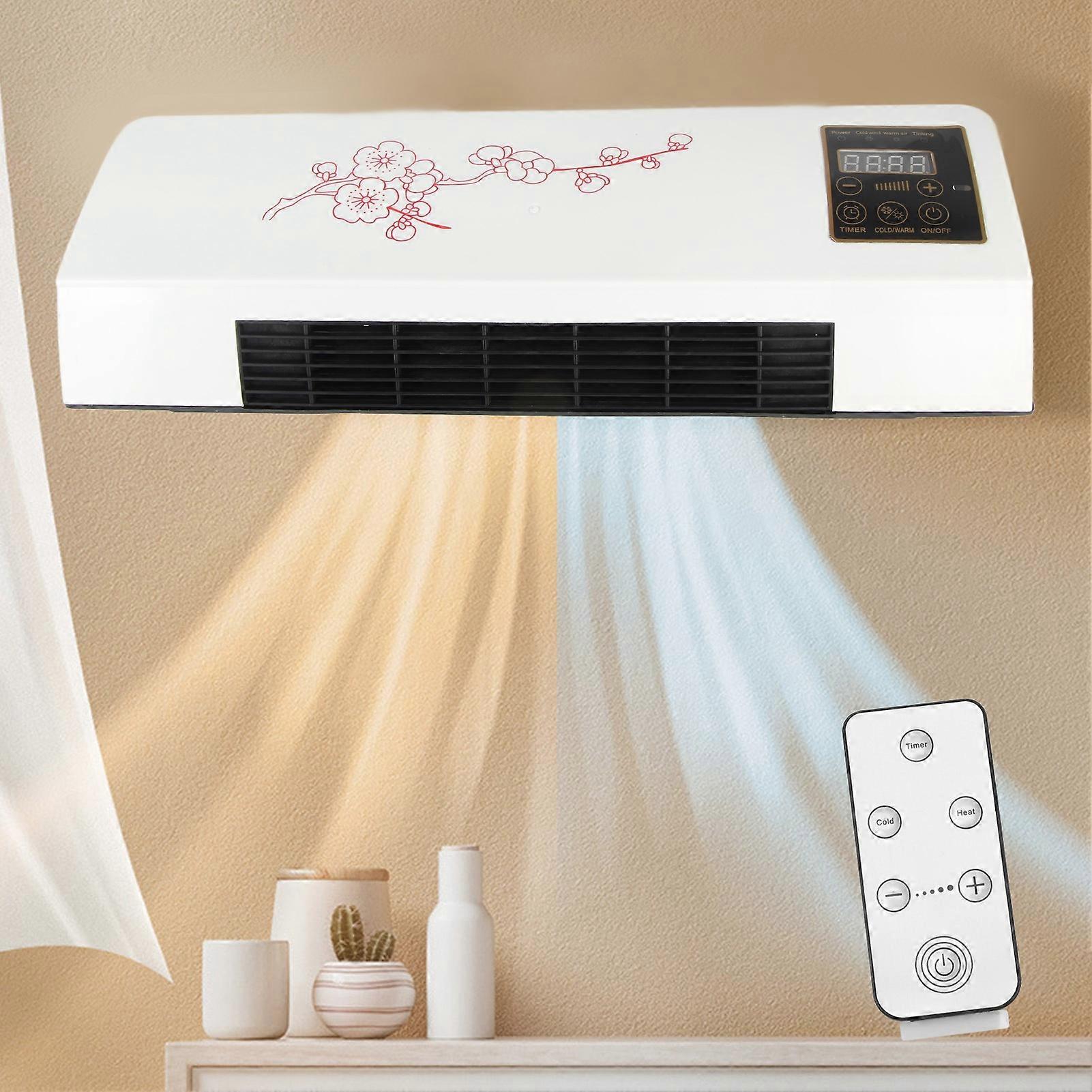 Electric Wall Mount Air Conditioner Fan with Timer & Temperature Control