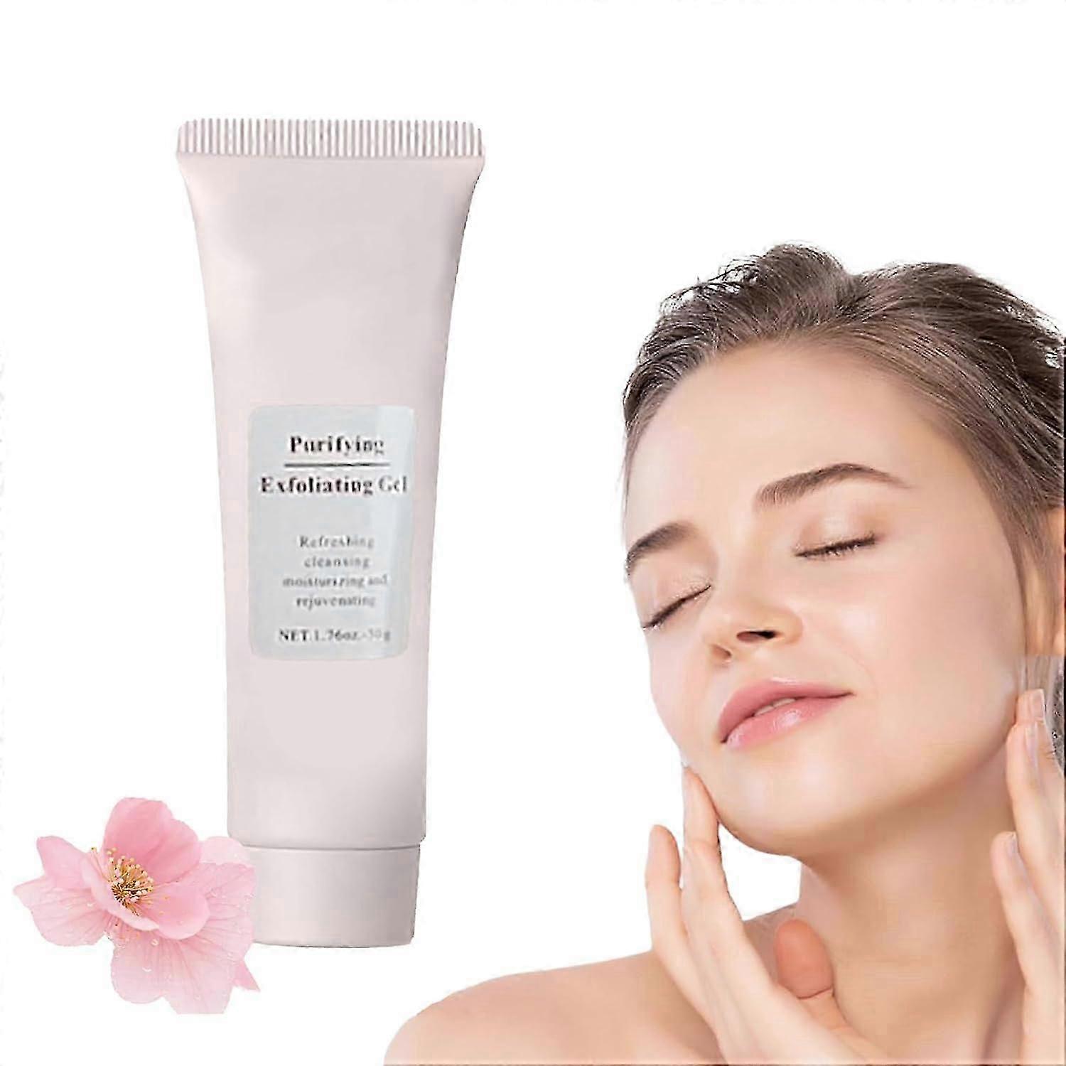Purifying Exfoliating Gel, Bamboo Charcoal Blackhead, Exfoliating Gel, Deep Cleansing Moisturizing Facial Exfoliator for All Skin