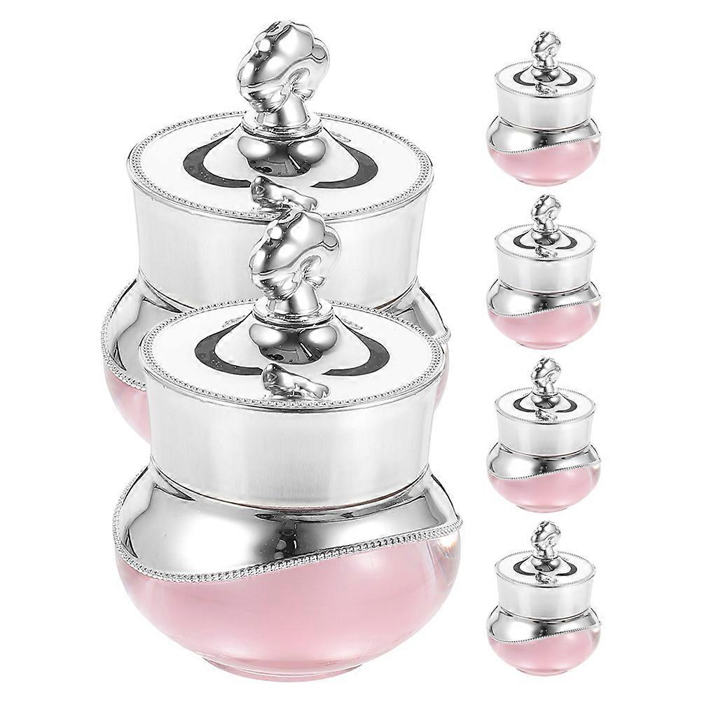 6pcs Travel Cream Jars Empty Cream Bottles Refillable Small Cream Jars with Lids 5 Gram