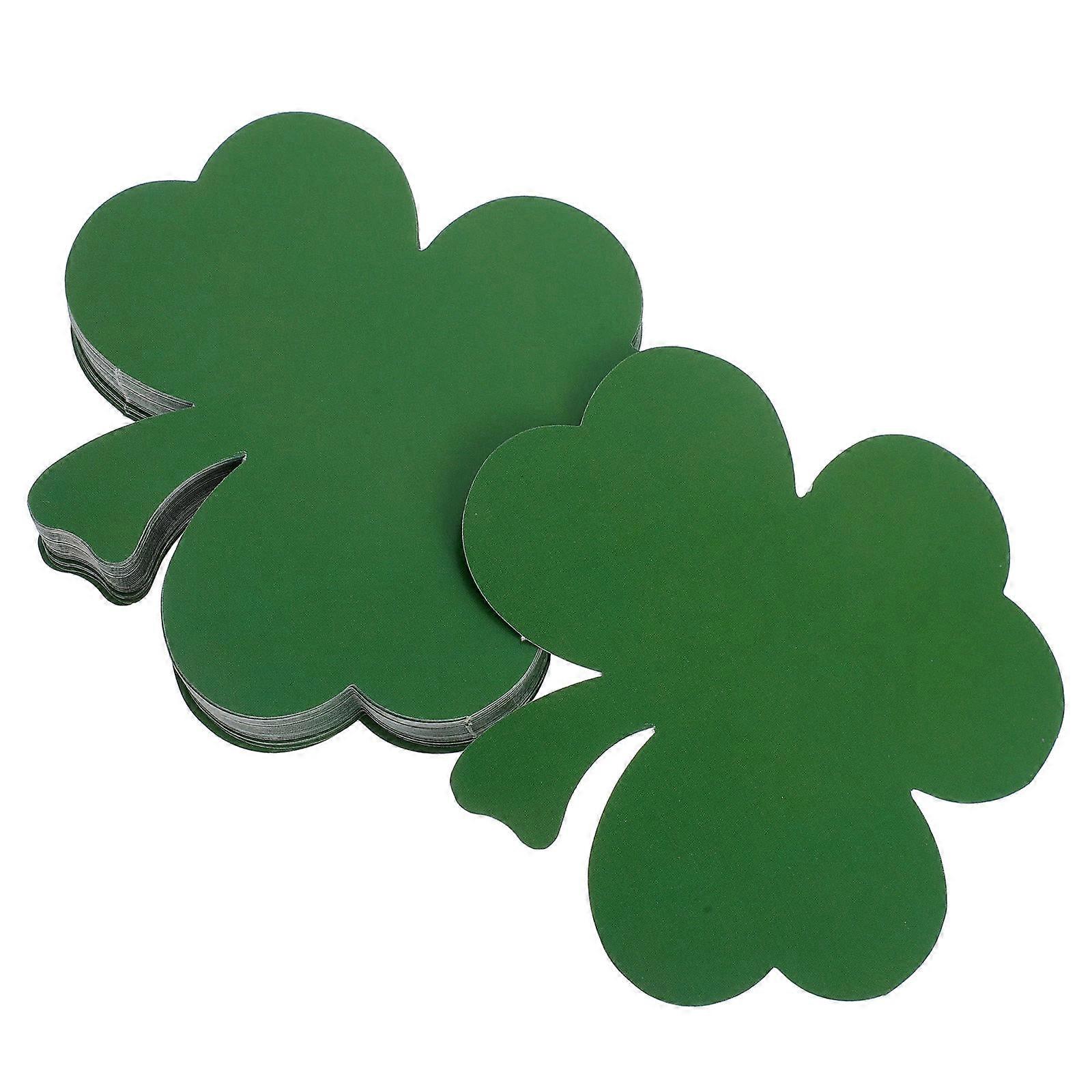 Festive 40 Pcs Shamrock Paper Cutouts Designed For Classroom Teachers In St. Patrick's Day Occasions With 8.80X8.50X0.10CM Size