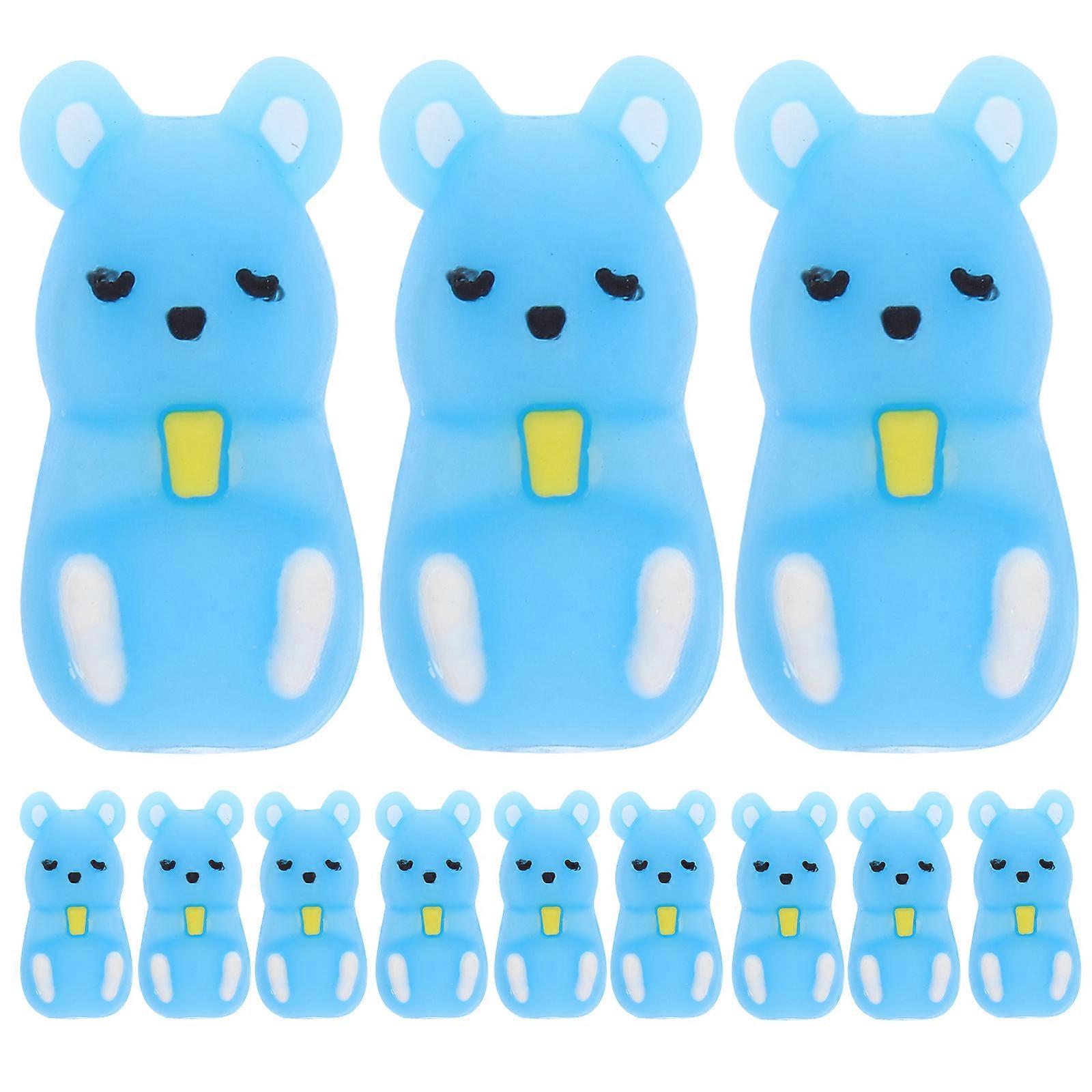 12 Pieces Silicone Cartoon Hamster Pencil Caps and Extenders for Protection Blue