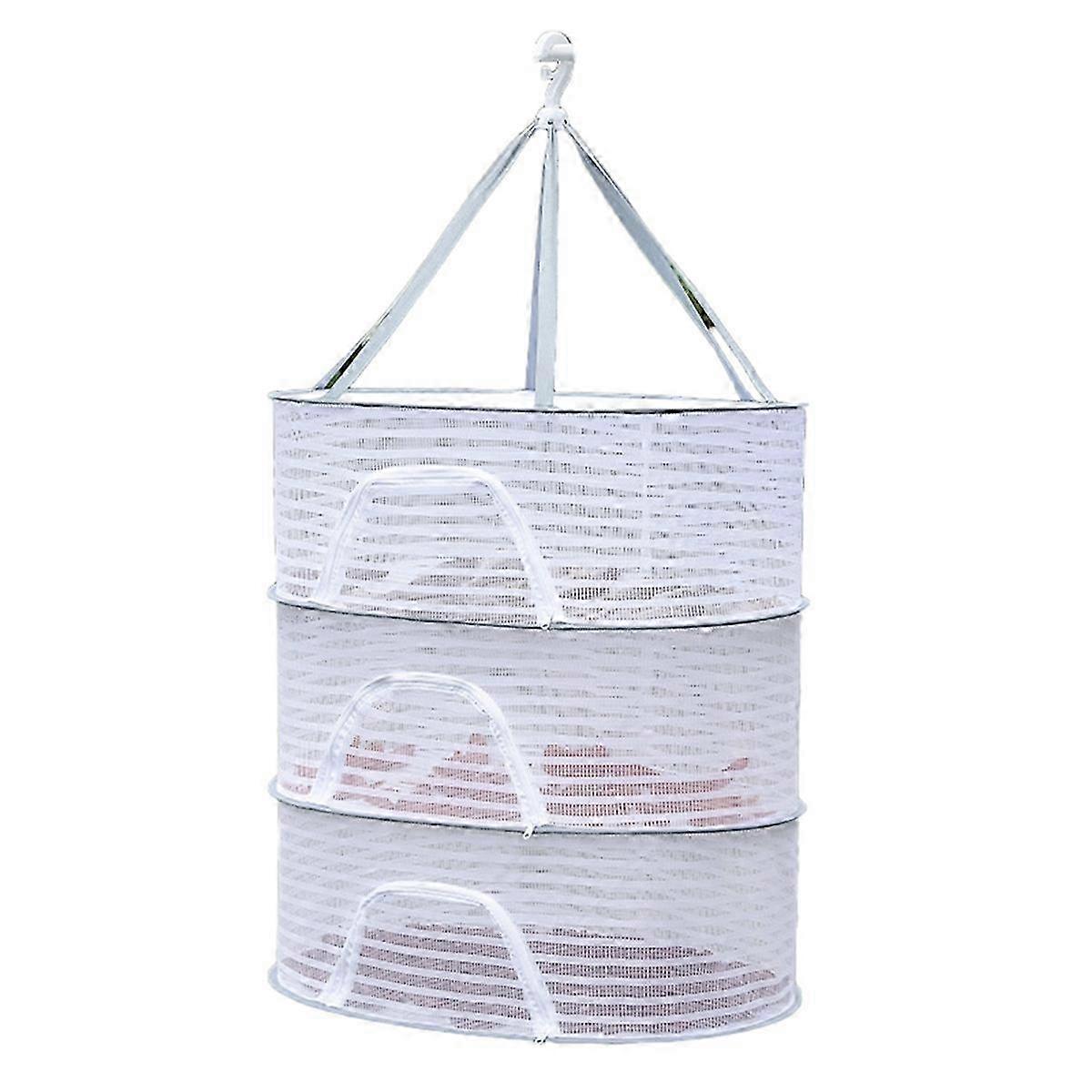 Portable Mesh Clothes Hanging Dryer Folded Herb Rack A