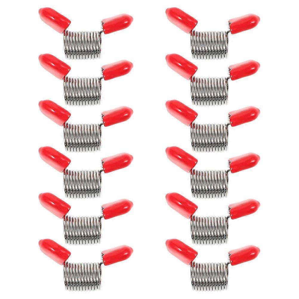 Stopper Beads Bead Clamp for Prevent Beads Falling 12Pcs Red