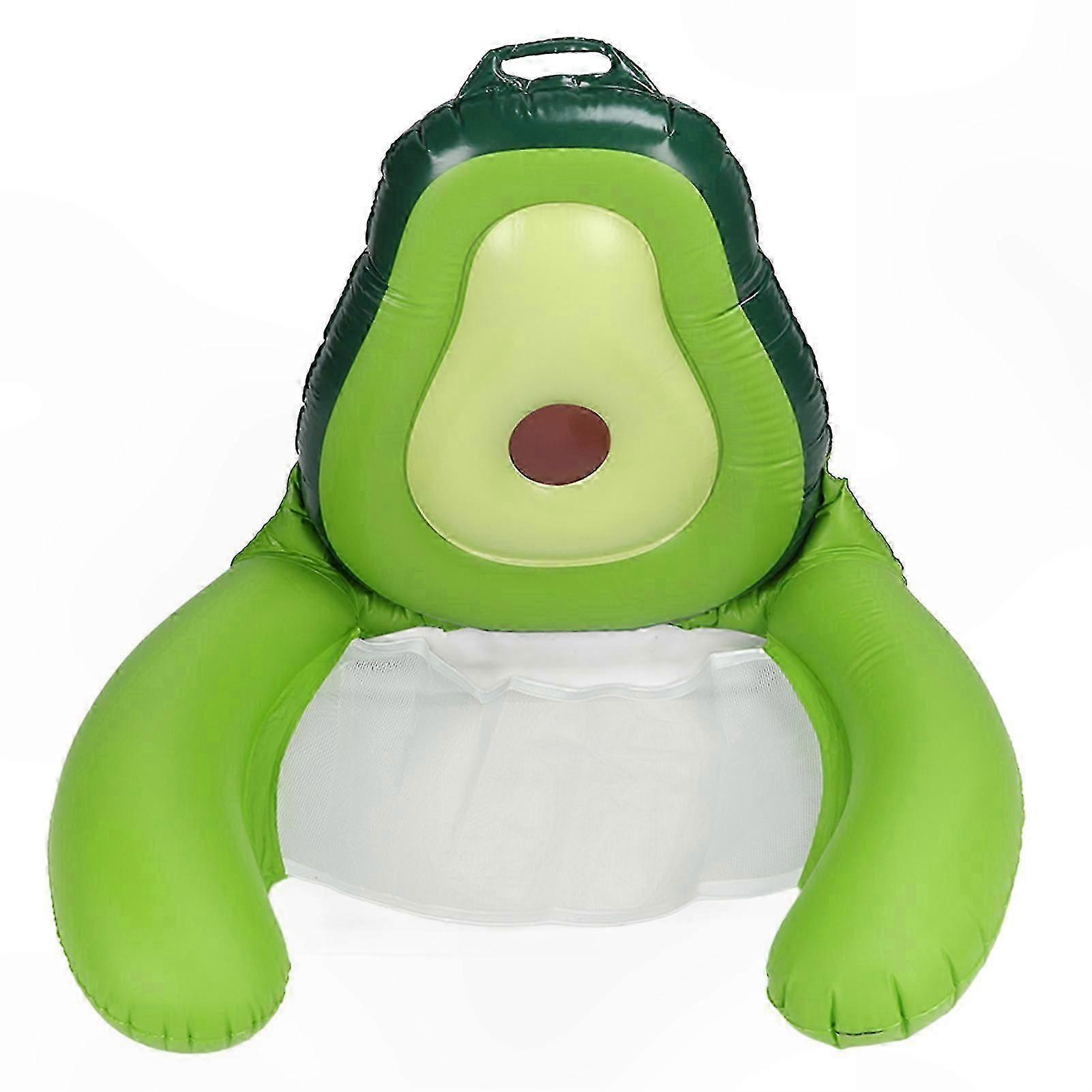 Inflatable PVC Mesh Avocado Pool Float for Summer Fun Water Toy Foldable Floating Row