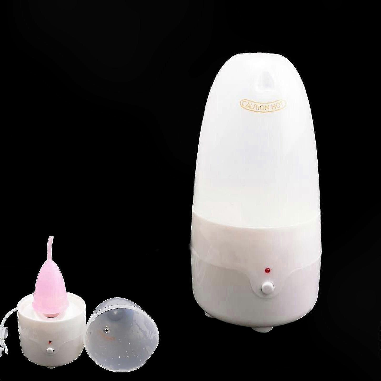 Portable Menstrual Cup Sterilizer with Timer Steam Function Easy Carry Silicone Compact Design