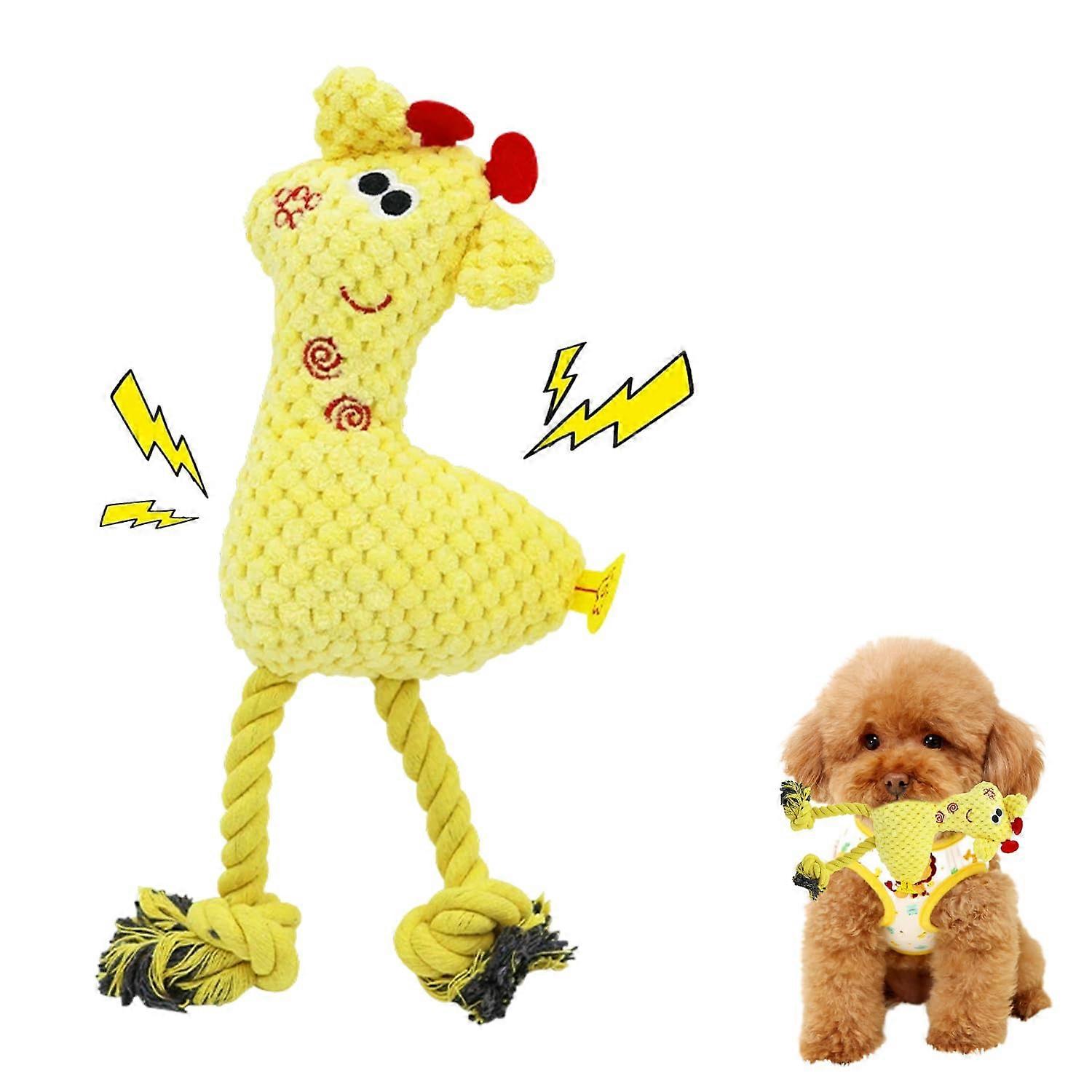 Dog Toys Interactive Pet Toy With Hidden Squeaker For Small And Medium Dogs Durable MultiTextured Giraffe Shaped
