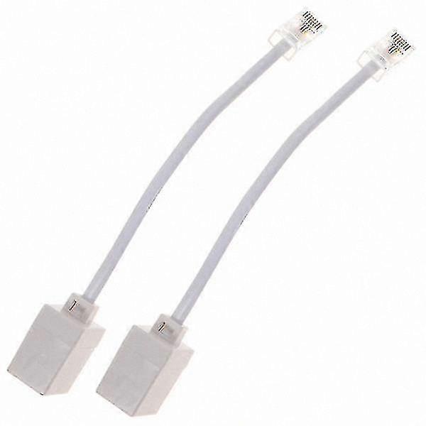 2-Pack RJ11 to RJ45 Converters for Phone and Ethernet Connections