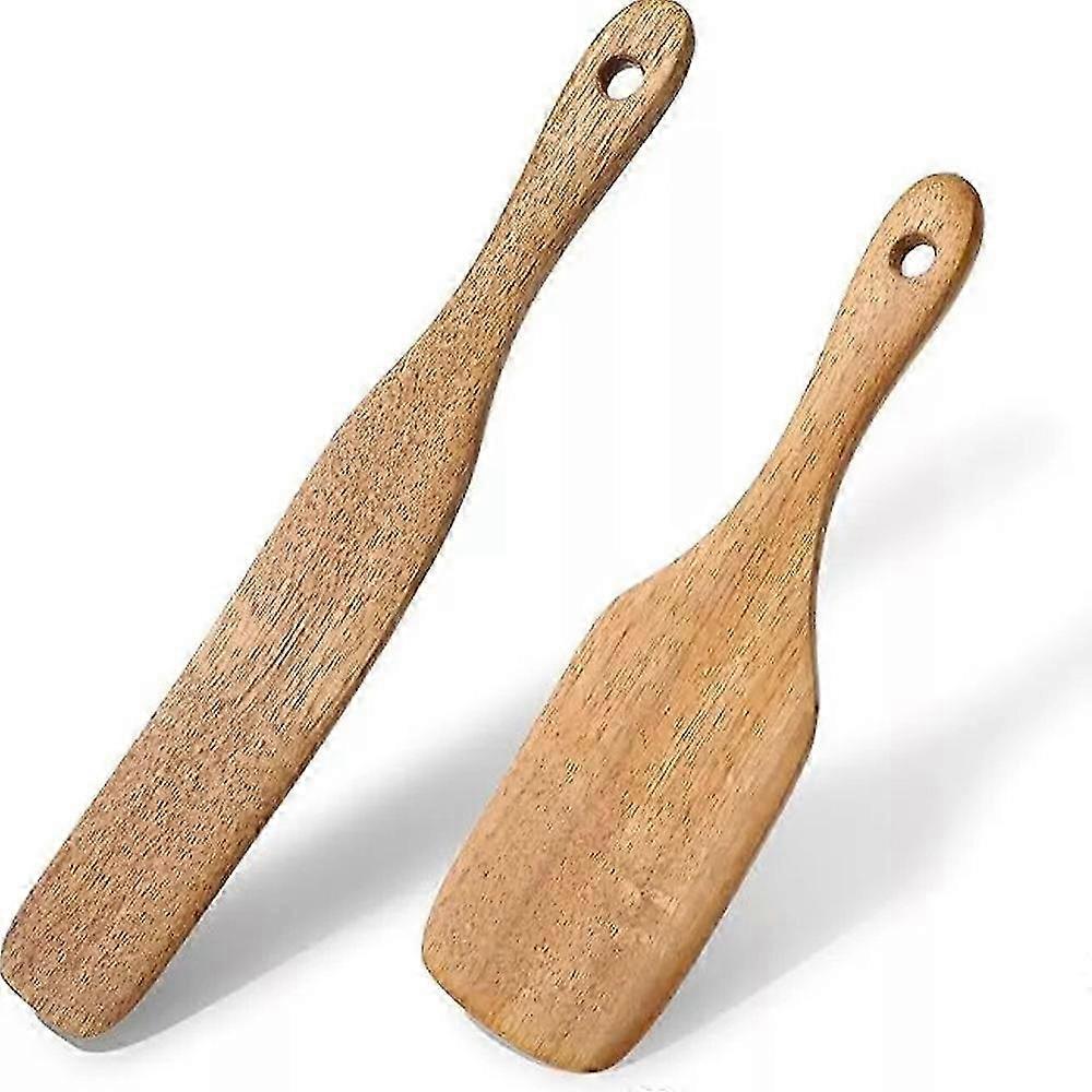 Skinny Spurtle and Wood Spatula, Flat Handle Sourdough Mixer & Bread Stirring 2025
