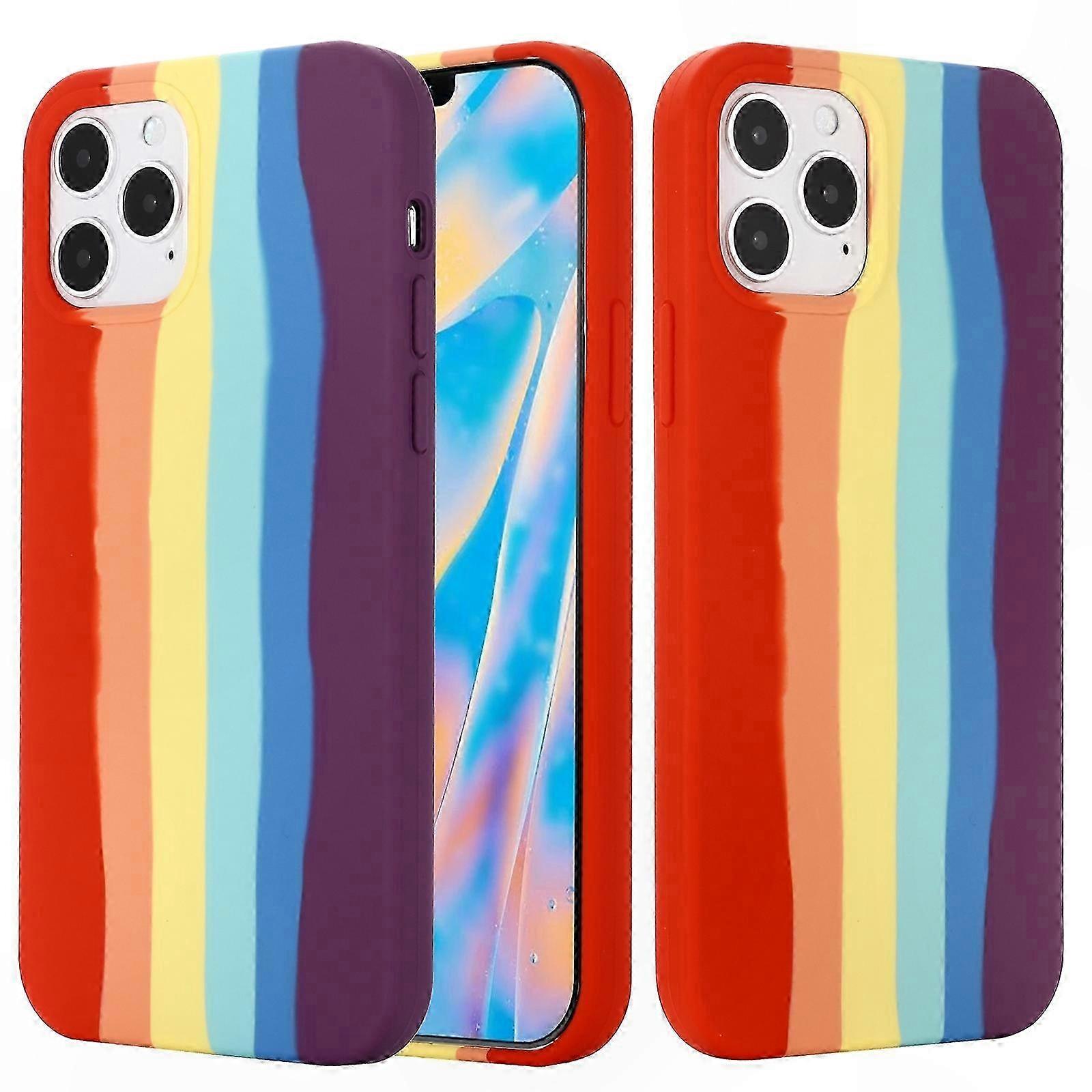 Rainbow Liquid Silicone Shockproof Case for 12 Mini Full Coverage Protection