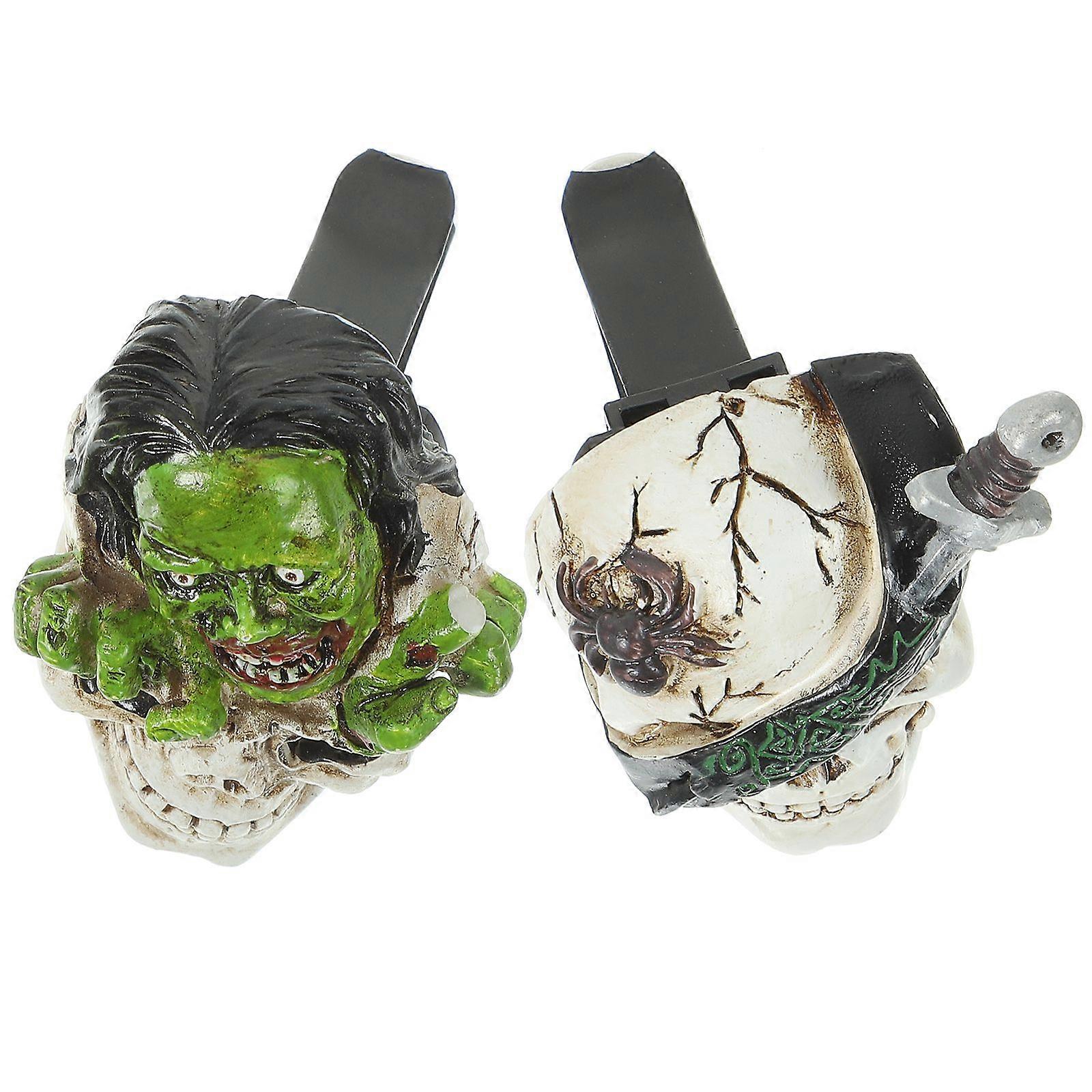 2pcs Car Interior Aroma Diffuser Decorative Air Vent Clip Skull Aroma Diffuser