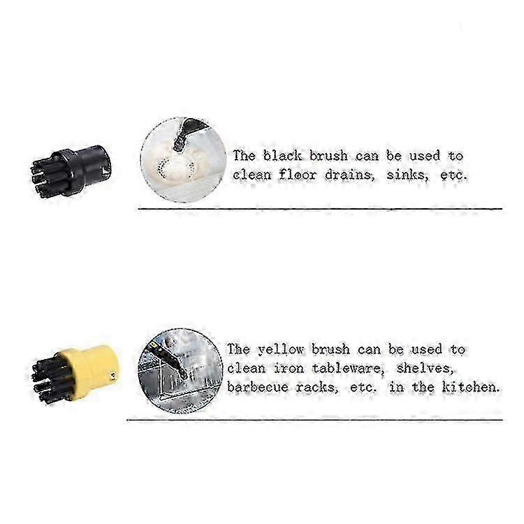 8 Pack of Hand Tool Nozzle Bristle Brushes for SC1 SC2 SC3 SC4 SC5 SC7 Steam Cleaner f26 2025