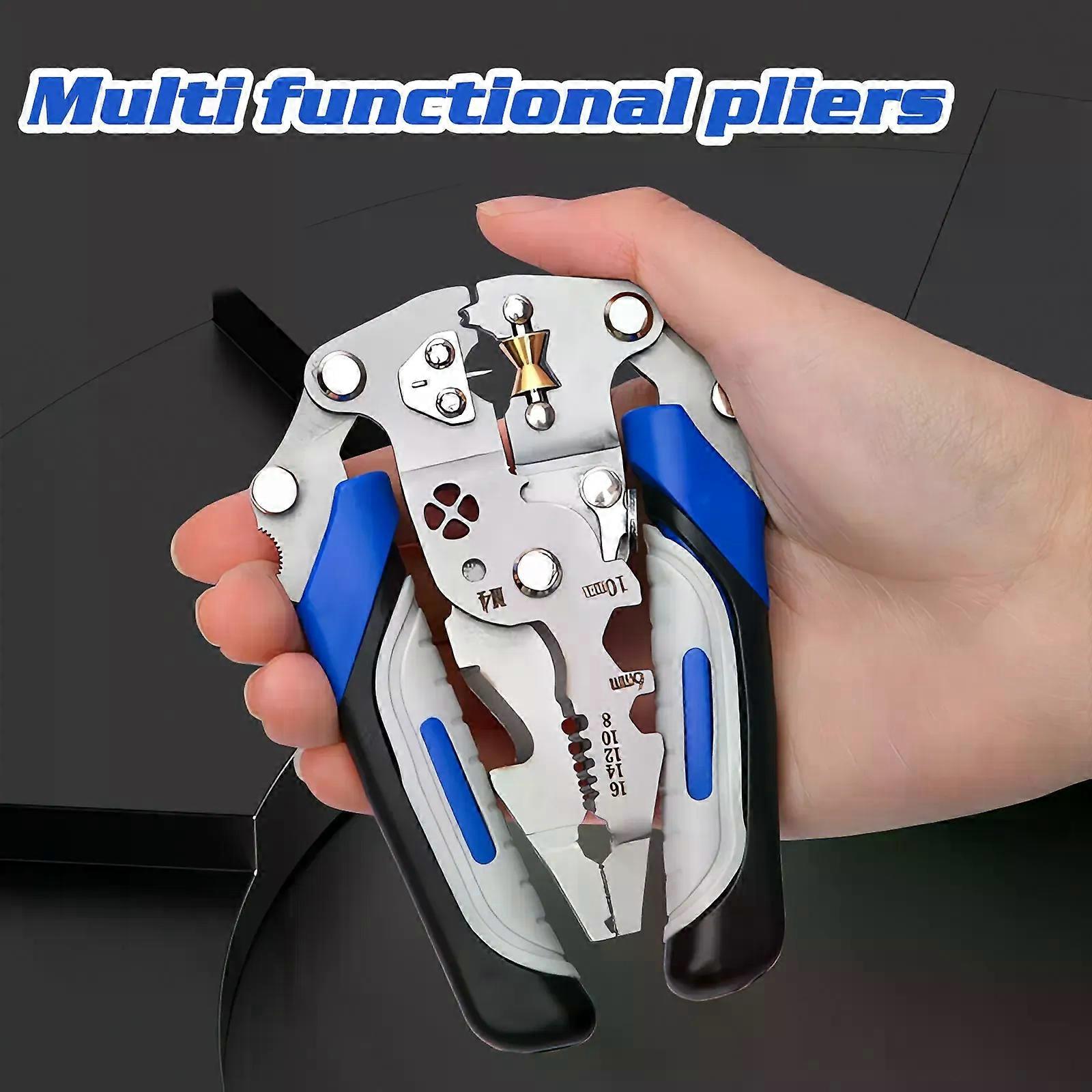 Foldable wire stripper pulley design multi-function electrician wire splitter wire winding pliers crimping pliers hand tool