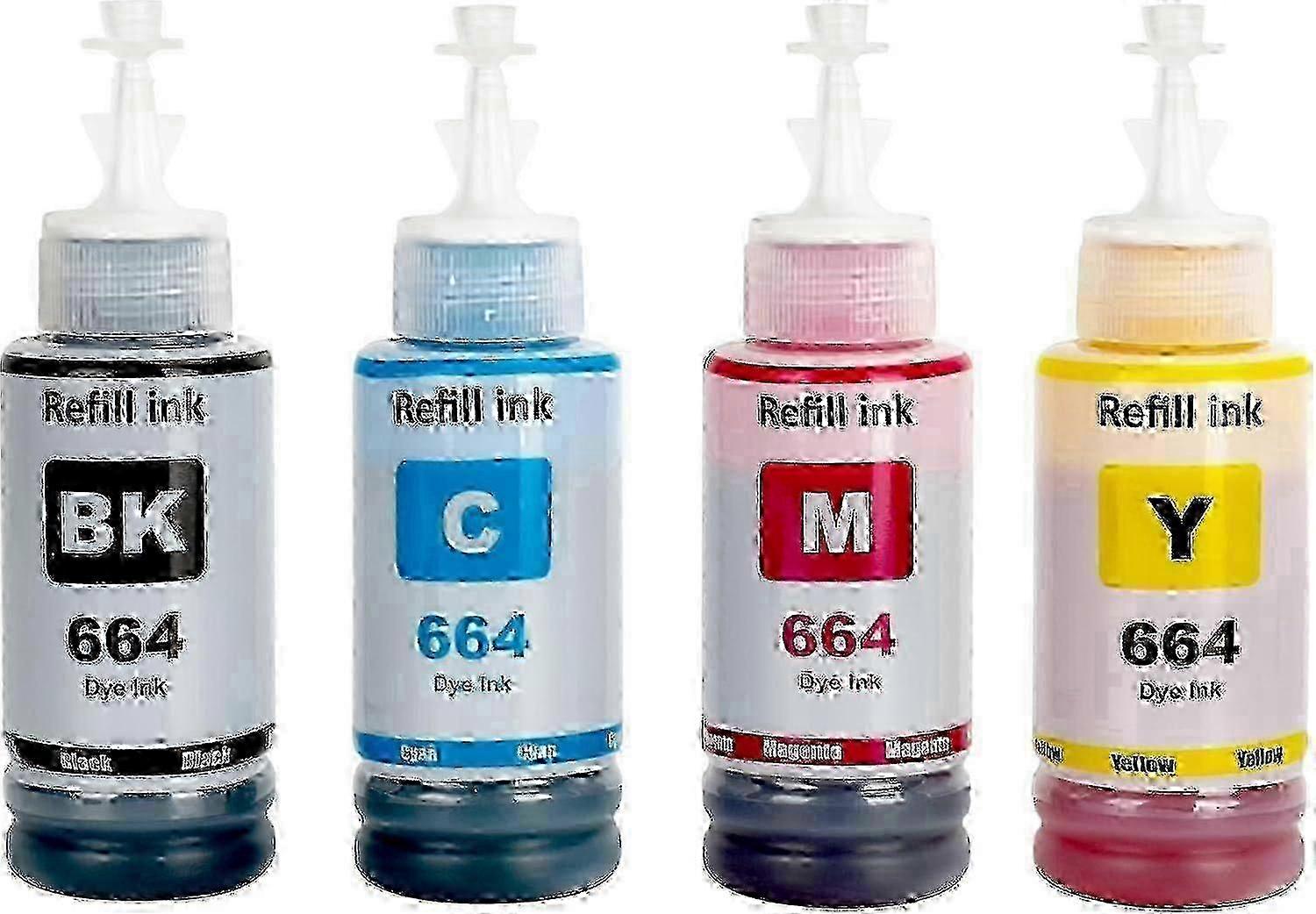 4-pak Zestaw atramentów 664 do drukarek Epson Ecotank (l210/l220/l300/l355/l365/l555/l1300)
