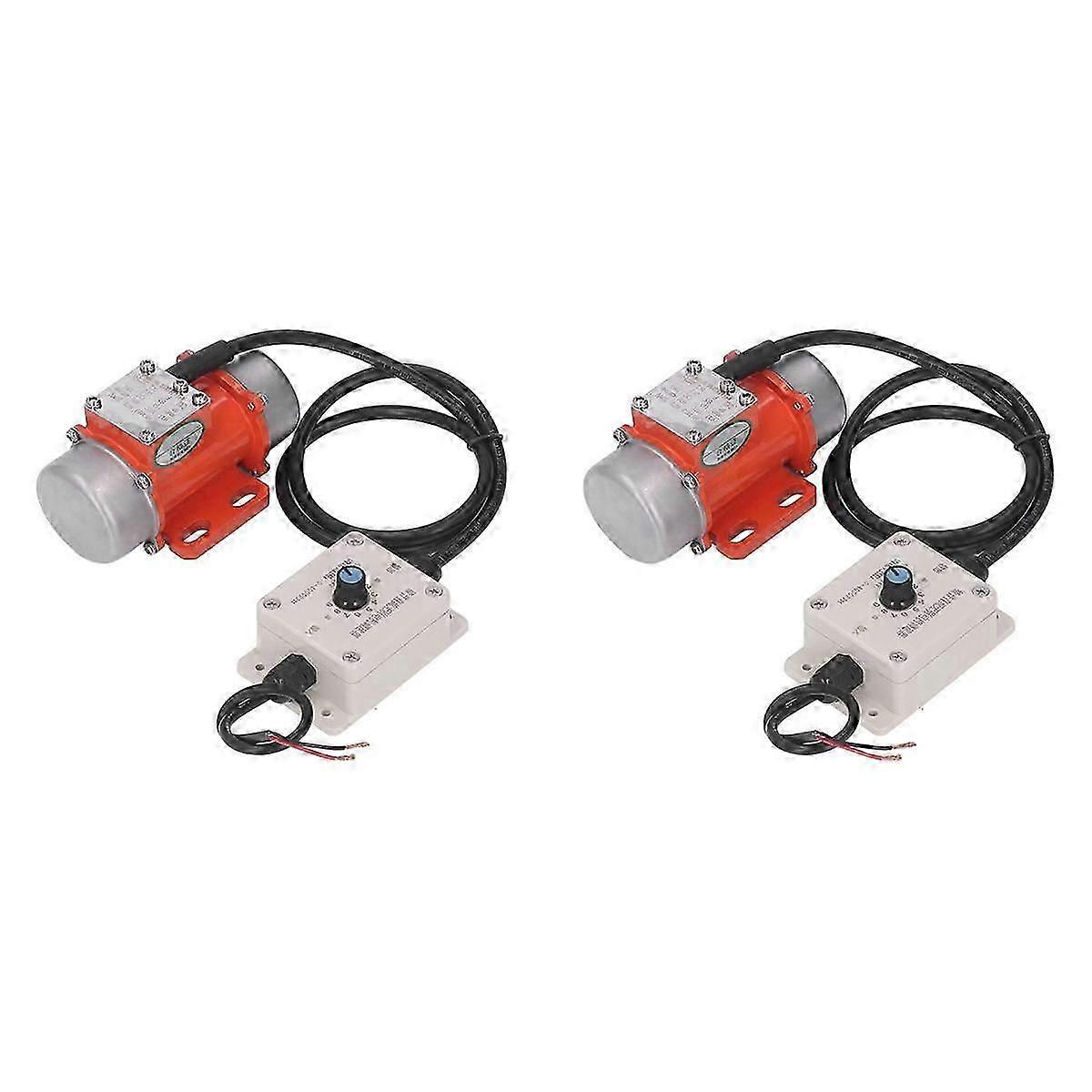 2X 30W Concrete Vibrator, 4000RPM Electric Vibrating Motor with Speed Controller & Adjustable Excit