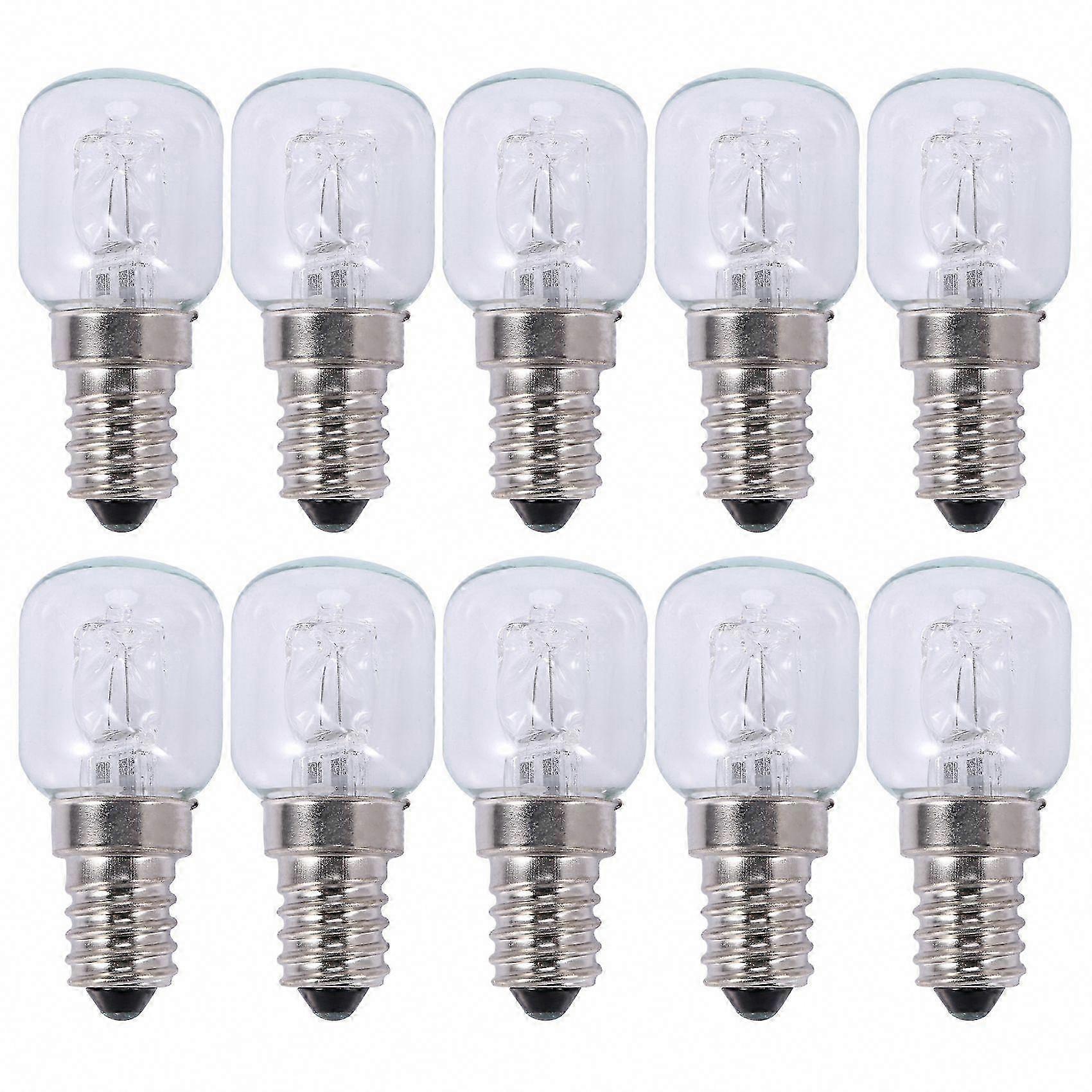 High Temperature 10X E14 Halogen Oven Bulb 500°C 25W Quartz for Baking