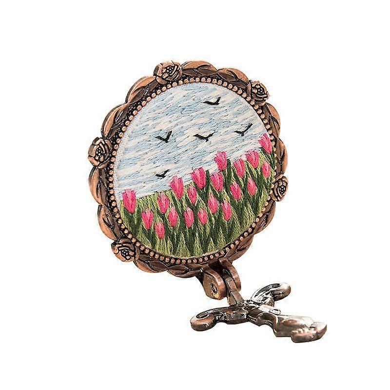 Makeup mirror handmade diy material package to make hand-held double-sided mirror#3