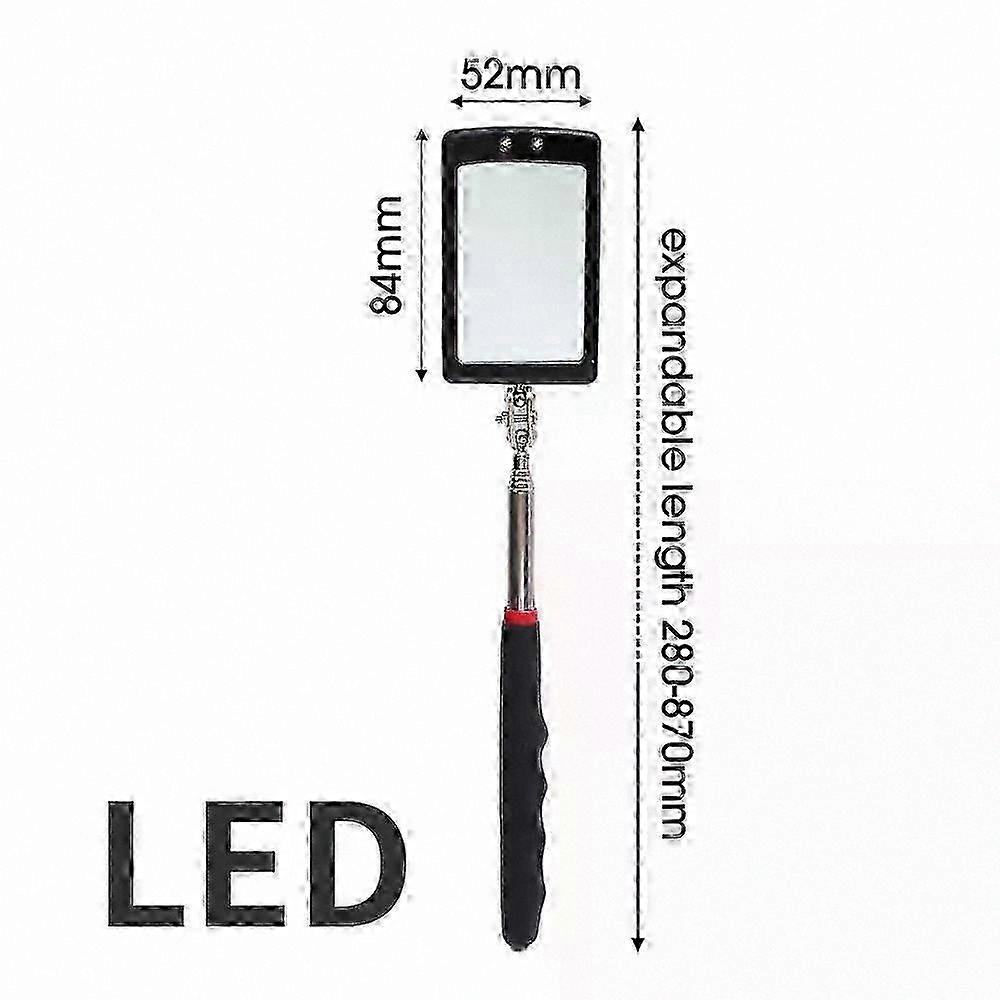 Extendable Inspection Mirror with LED Light for Mechanics - Adjustable Tool for Repairs
