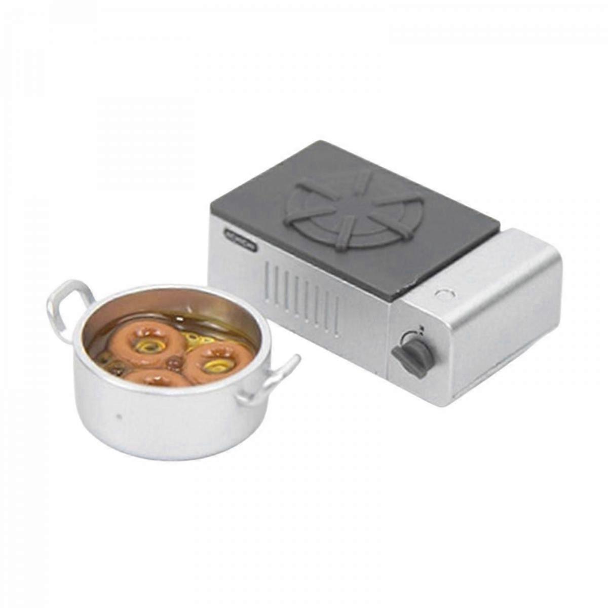 1:12 Dollhouse Mini Cookware Simulation Role Play Diorama Kitchen Decoration frying egg