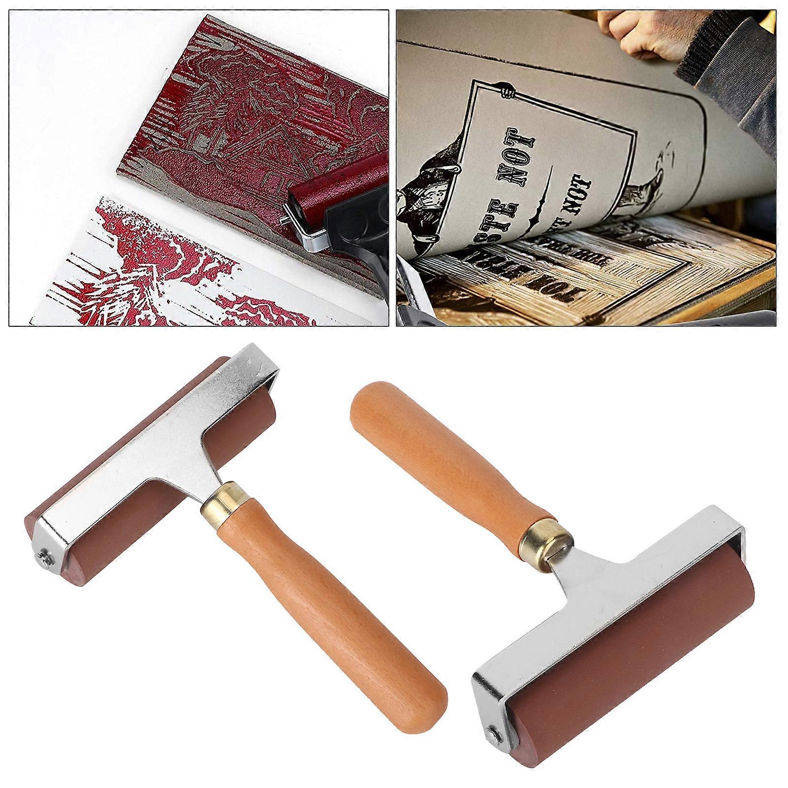 Brayer Soft Flexible Durable Rubber Roller 10cm for Printmaking