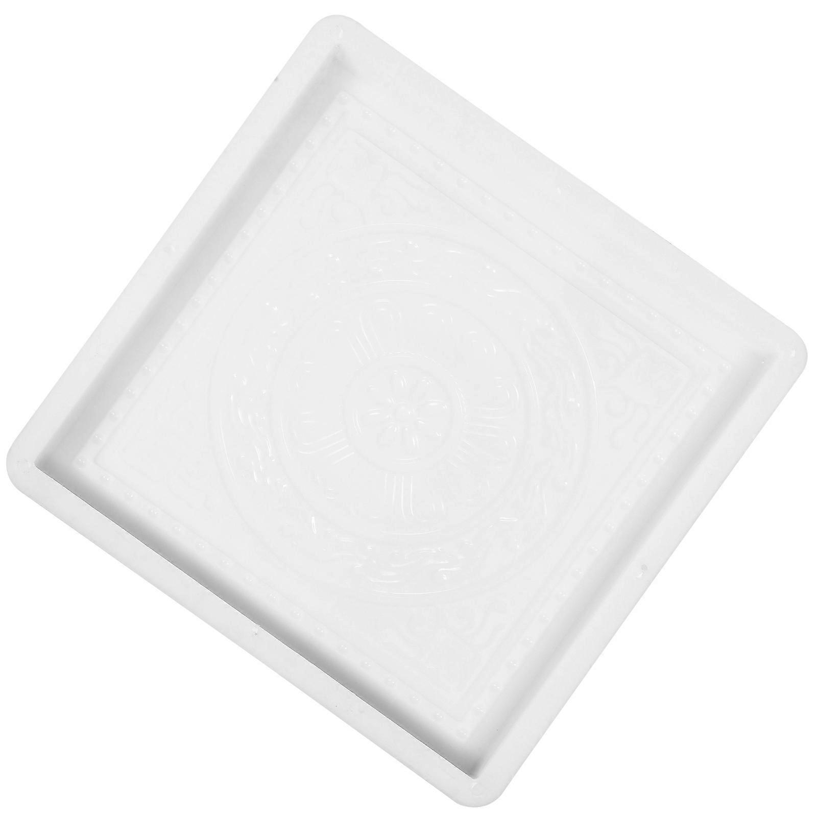 Garden Pavement Mold PP Reusable Brick Mold White for Making Durable Slip-Resist Design